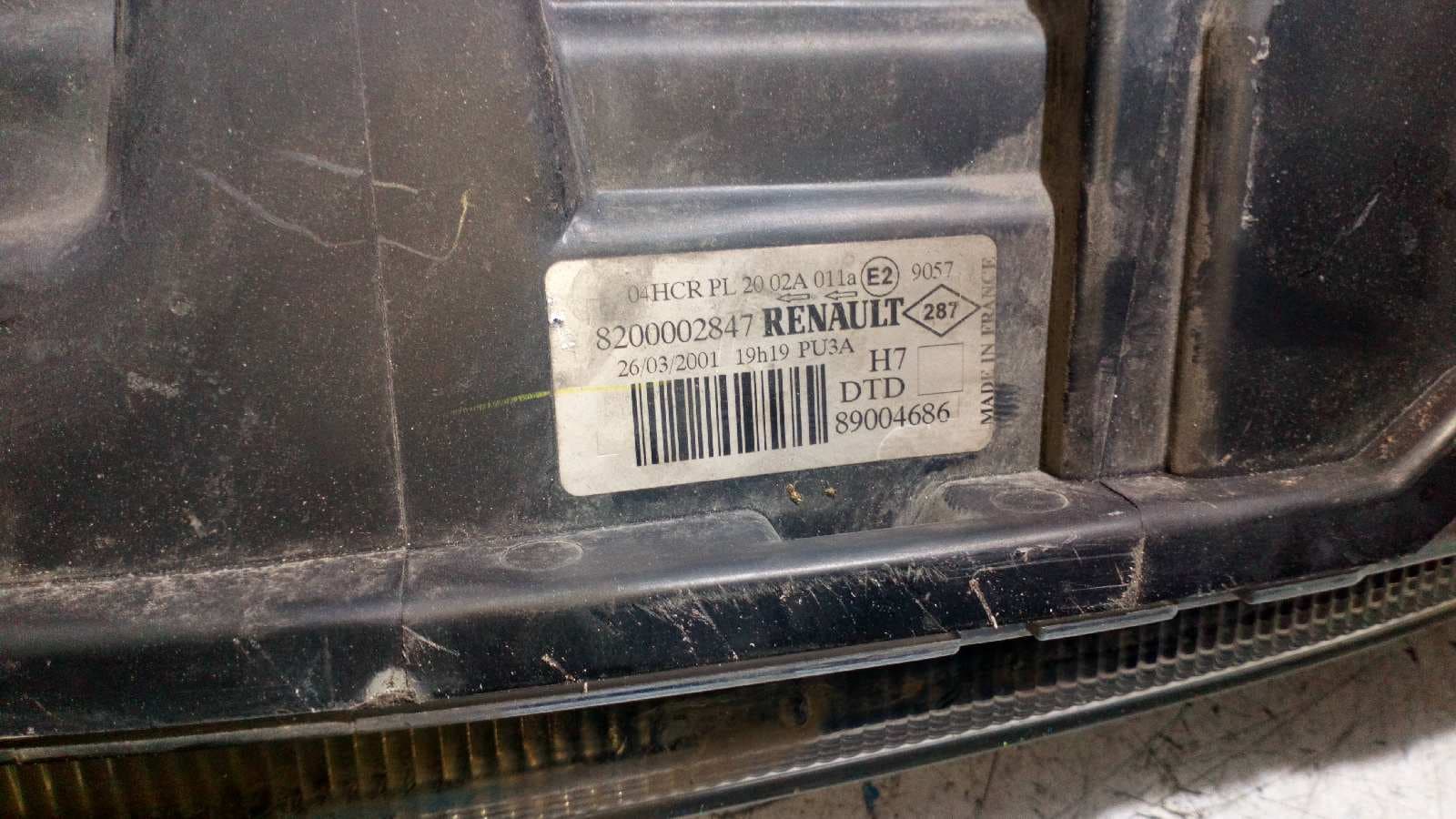 Recambio de FARO DERECHO para RENAULT LAGUNA II (BG0) 1.6 K4M710 referencia OEM IAM 89004686   - GRIS 3