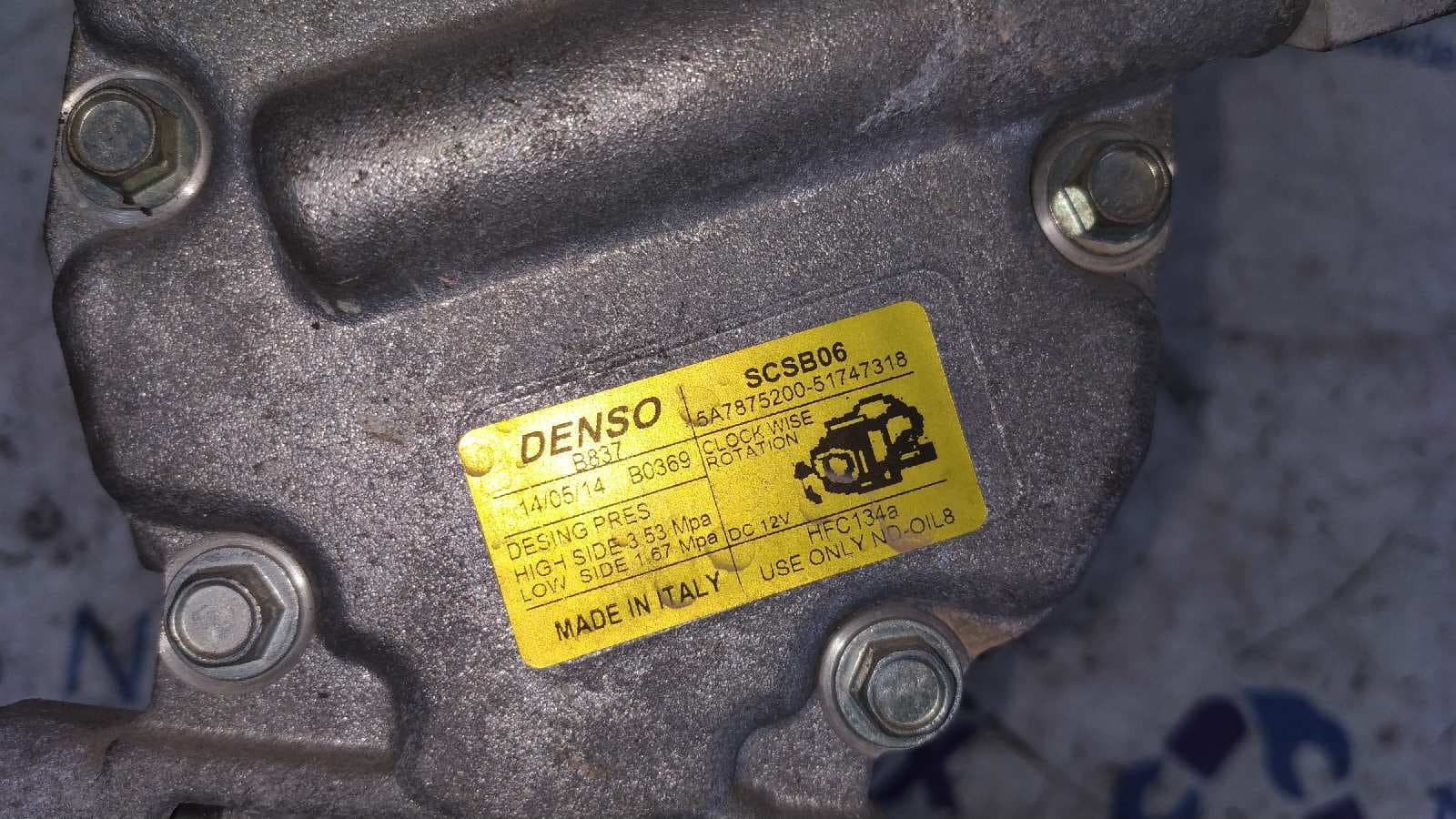 Recambio de COMPRESOR AIRE ACONDICIONADO para FIAT 500 CABRIO (150) Color Therapy 169A4000 referencia OEM IAM SCSB06   - BLANCO 5