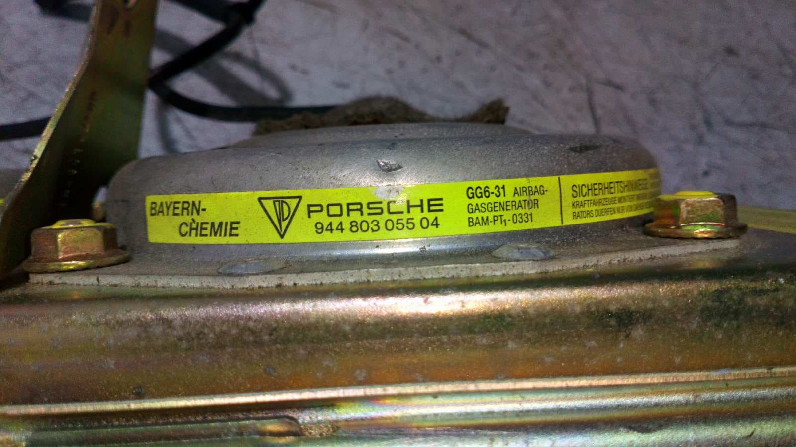 Recambio de AIRBAG DELANTERO DERECHO para PORSCHE 968 3.0 referencia OEM IAM 94480305504 3