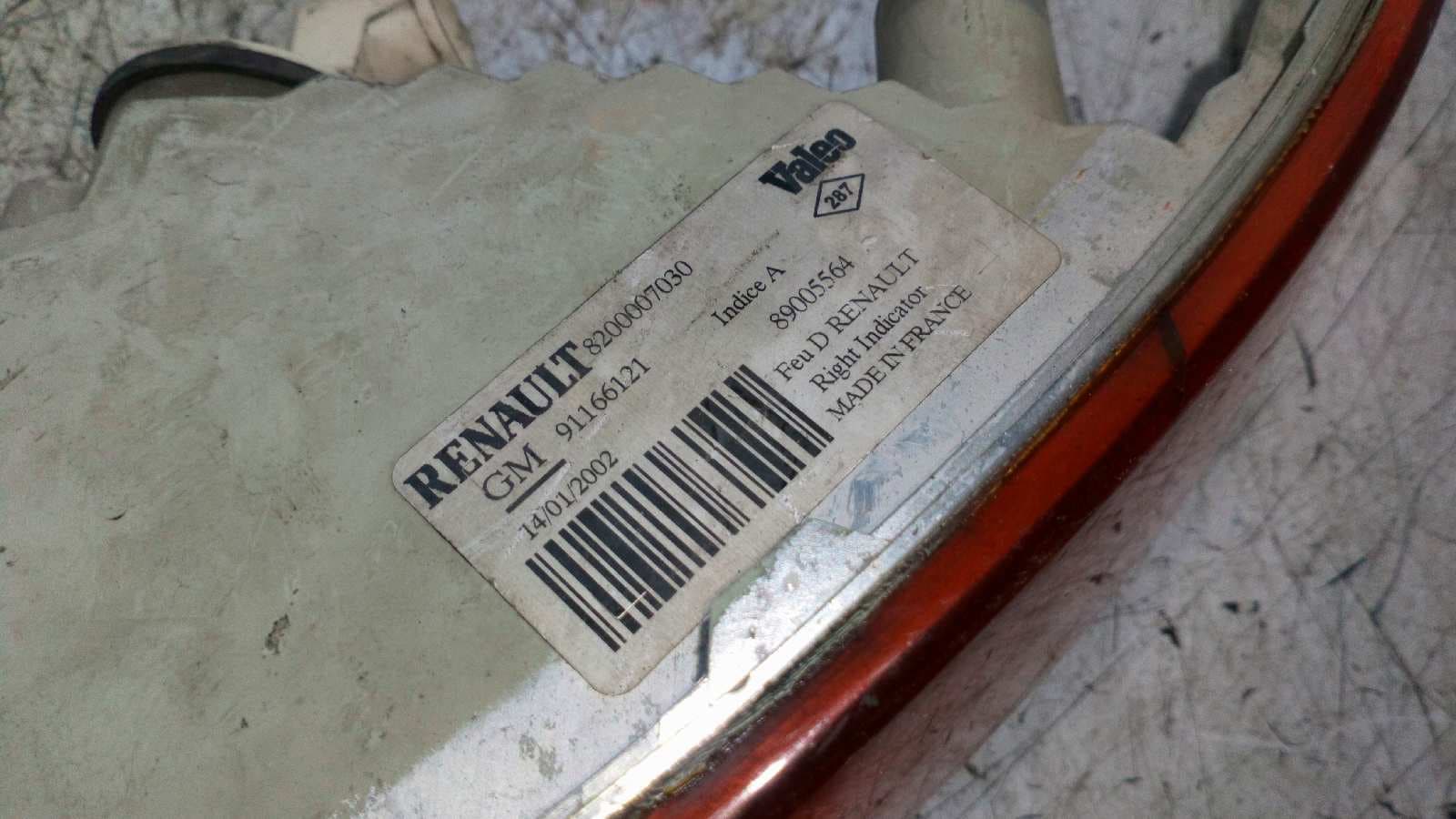 Recambio de PILOTO DELANTERO DERECHO para RENAULT TRAFIC CAJA CERRADA (AB 4.01) referencia OEM IAM 89005564 2