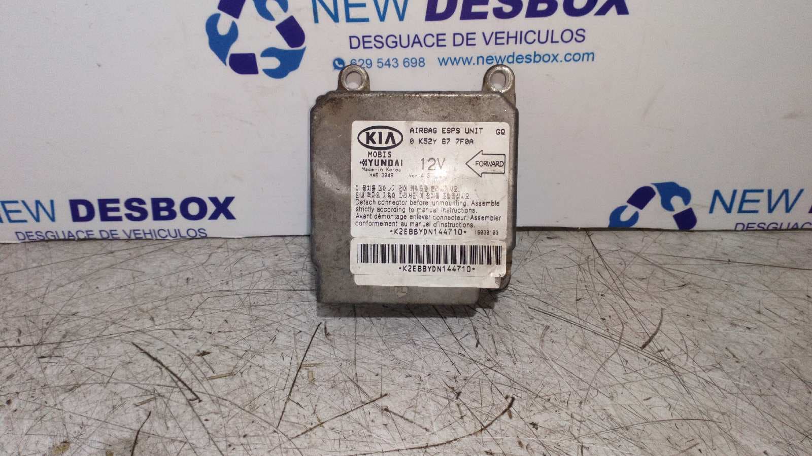Recambio de CENTRALITA AIRBAG para KIA CARNIVAL II 2.9 CRDi CAT J3 referencia OEM IAM 0K527677F0A   - VAINILLA