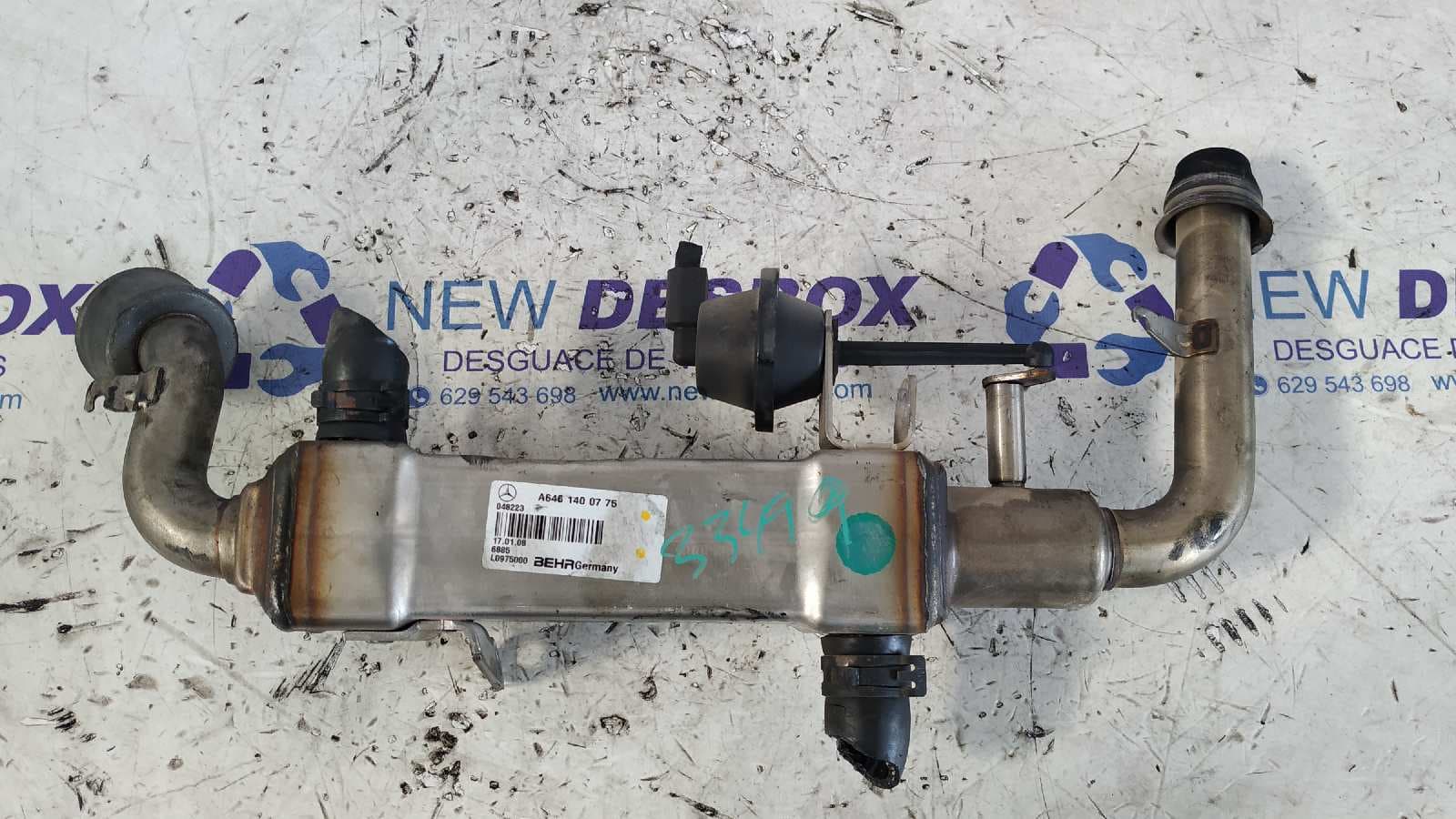 Recambio de ENFRIADOR GASES EGR para MERCEDES-BENZ CLASE CLC (CL203) CLC 220 CDI (LA) (203.708) OM646963 referencia OEM IAM A6461400775   - NEGRO