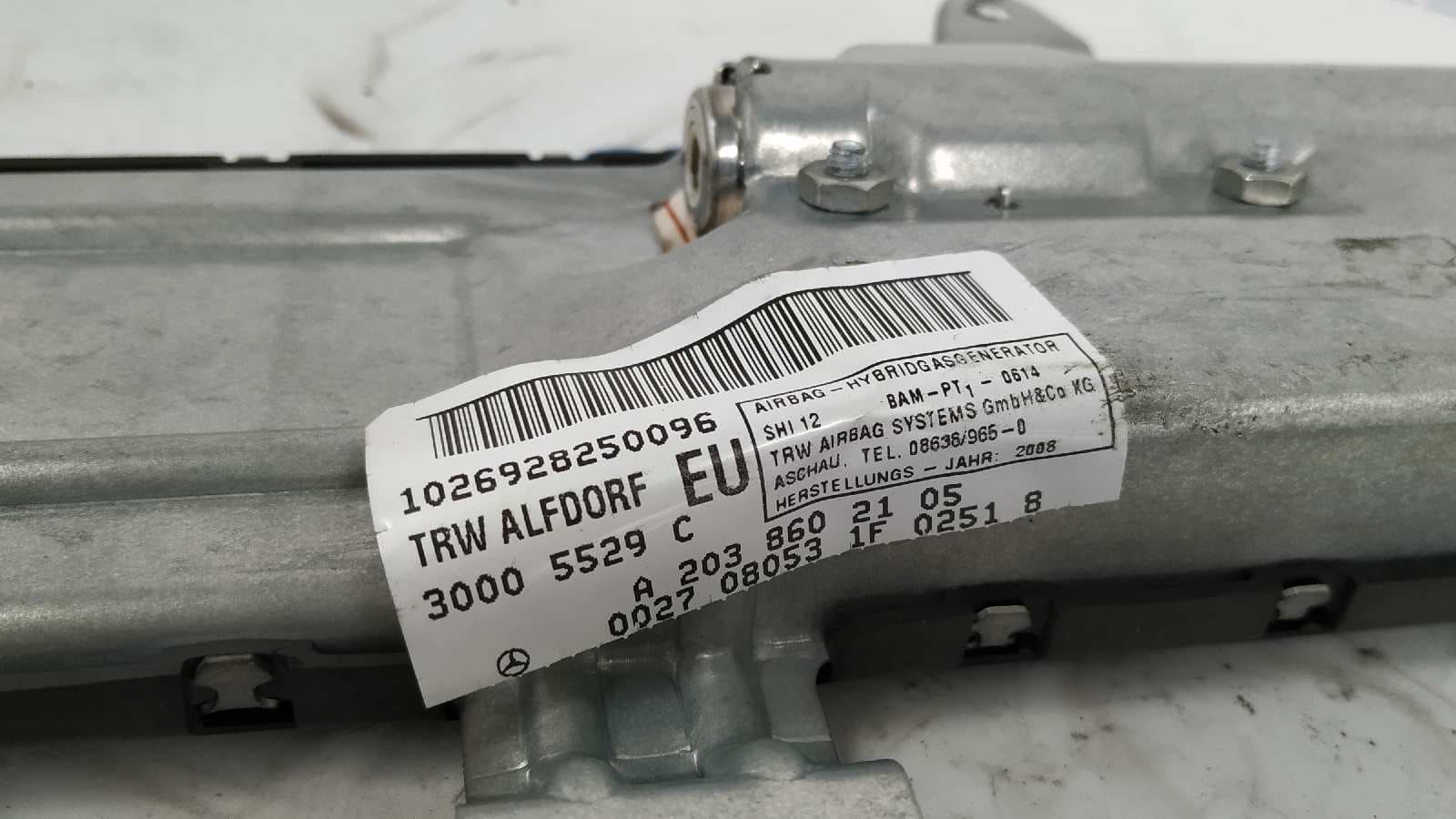 Recambio de AIRBAG LATERAL DELANTERO IZQUIERDO para MERCEDES-BENZ CLASE CLC (CL203) CLC 220 CDI (LA) (203.708) OM646963 referencia OEM IAM  A2038602105   - NEGRO 5