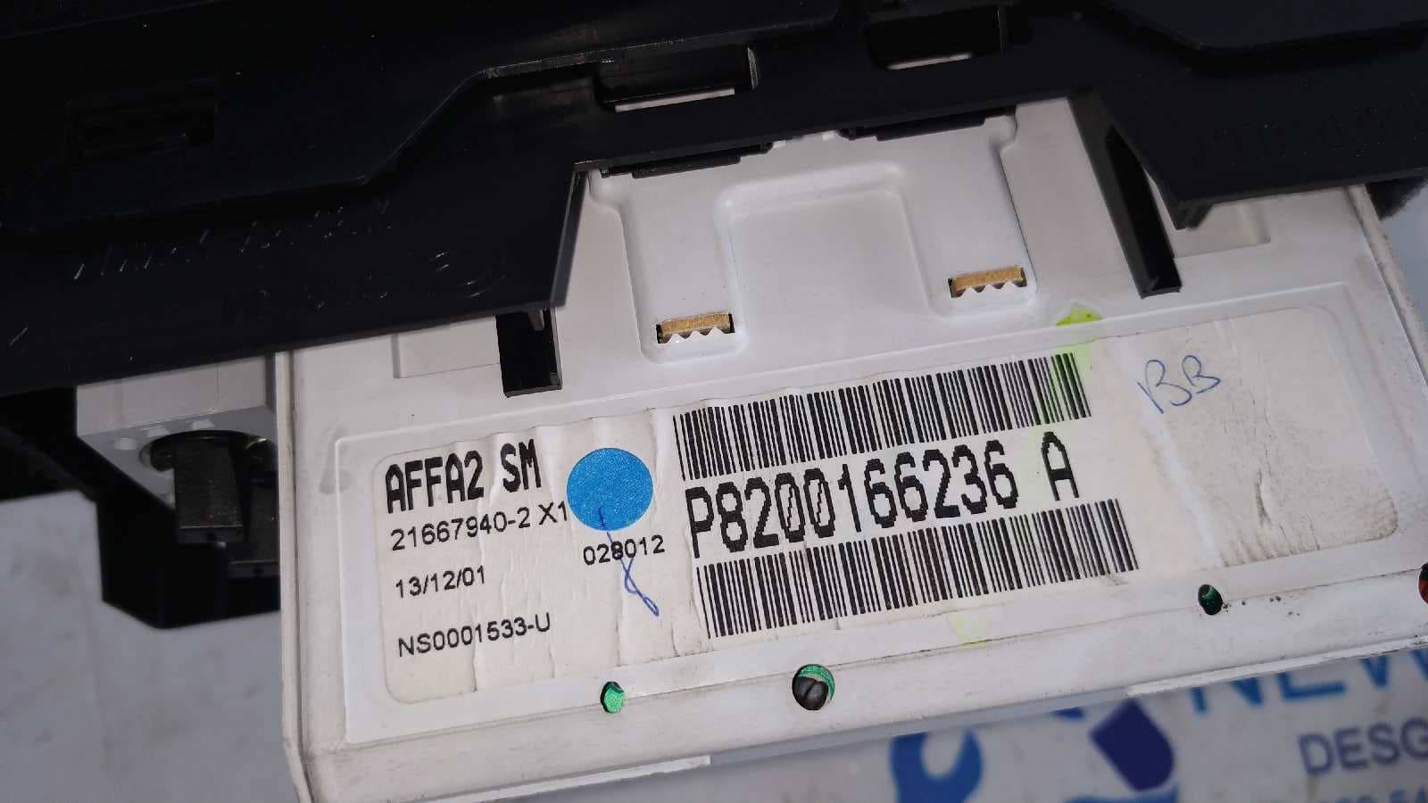 Recambio de CUADRO INSTRUMENTOS para RENAULT VEL SATIS (BJ0) G9T702 referencia OEM IAM 8200166180   - VERDE 6