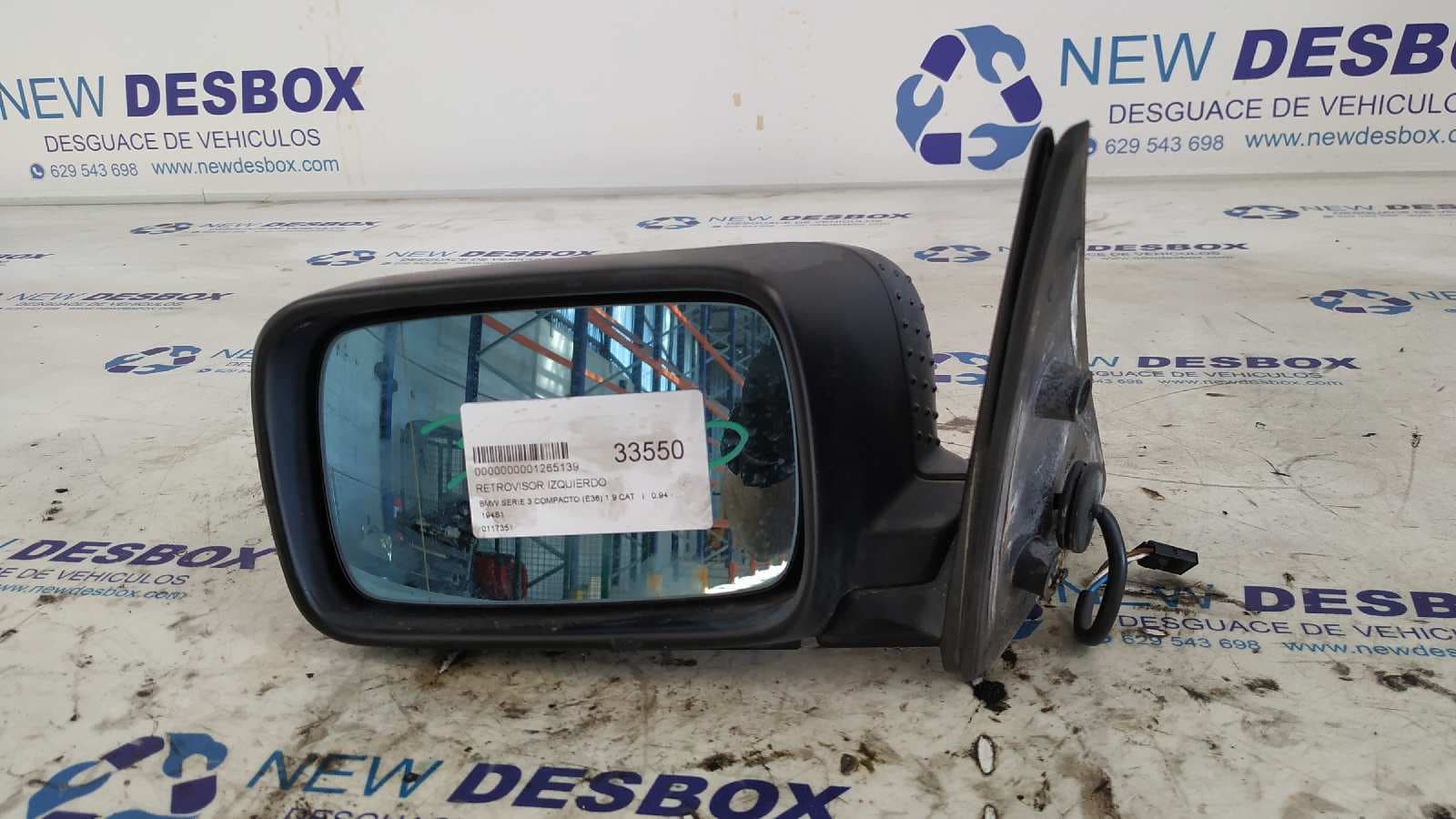 Recambio de RETROVISOR IZQUIERDO para BMW SERIE 3 COMPACTO (E36) 1.9 CAT 194S1 referencia OEM IAM 0117351   - BLANCO
