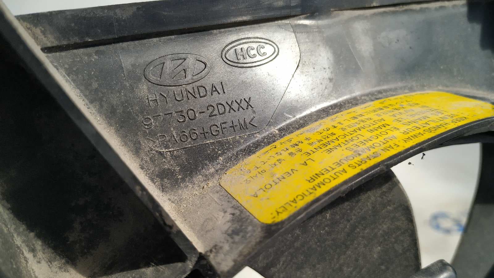 Recambio de ELECTROVENTILADOR para HYUNDAI ELANTRA (XD) 2.0 CRDi CAT D4EA referencia OEM IAM 977302DXXX   - GRANATE 4