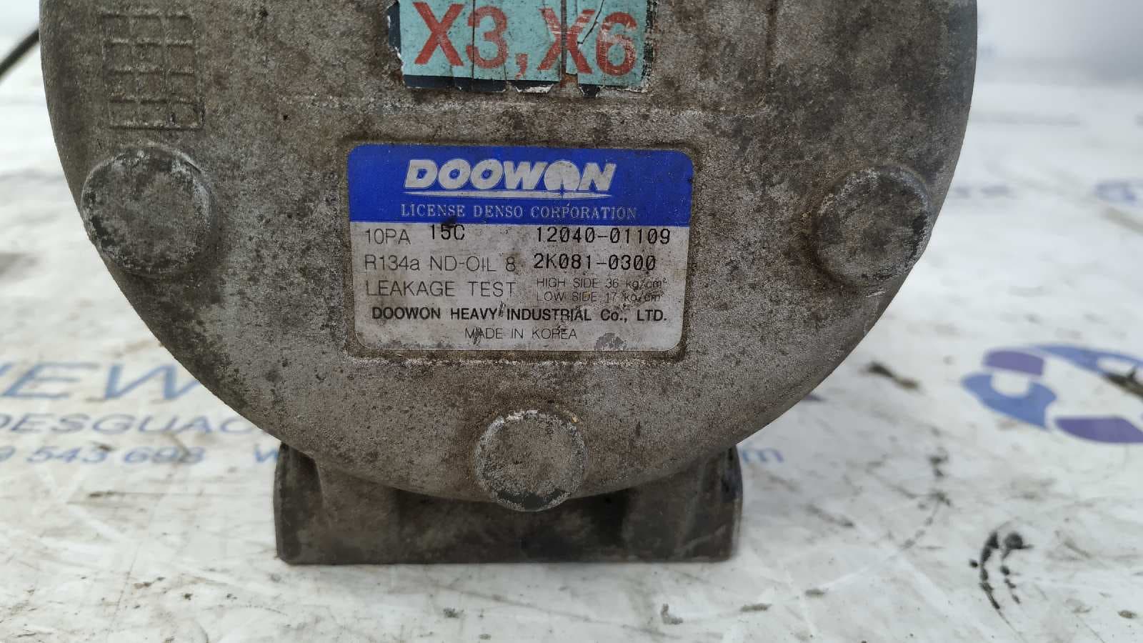 Recambio de COMPRESOR AIRE ACONDICIONADO para KIA SHUMA II 1.6 LS 4 Berlina GA6D referencia OEM IAM 1204001109   - BEIGE 3