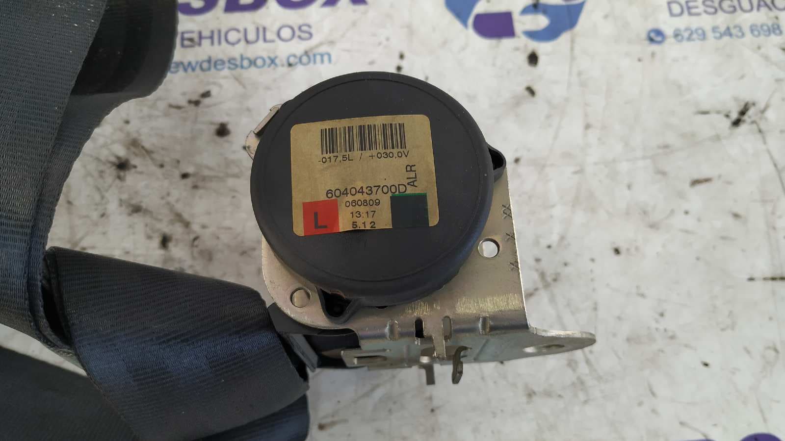 Recambio de CINTURON TRASERO IZQUIERDO para LAND ROVER RANGE ROVER SPORT 276DT referencia OEM IAM 604043700D   - NEGRO 5