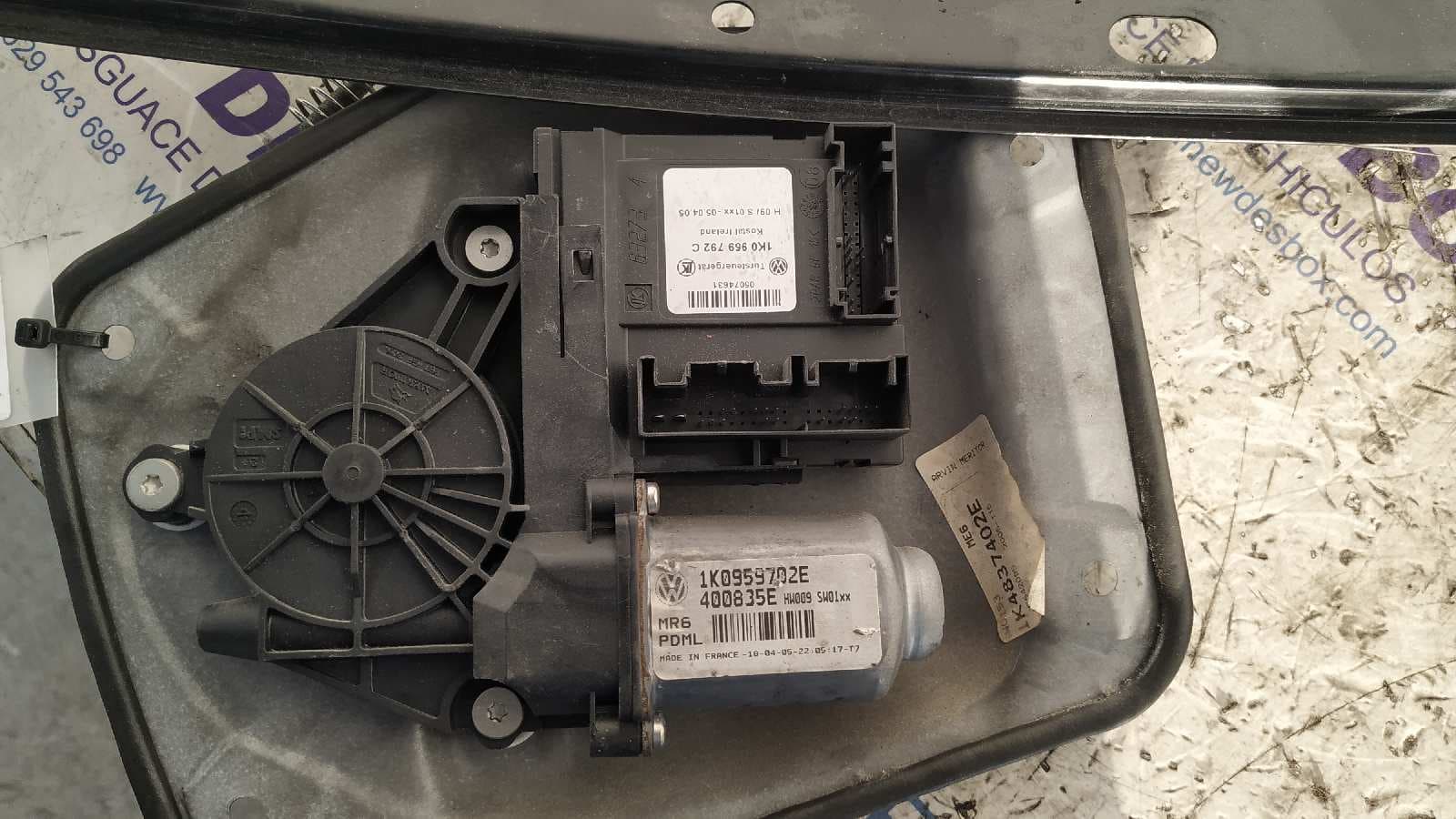 Recambio de ELEVALUNAS DELANTERO DERECHO para VOLKSWAGEN GOLF V BERLINA (1K1) BXE referencia OEM IAM 994844106   - AZUL 5