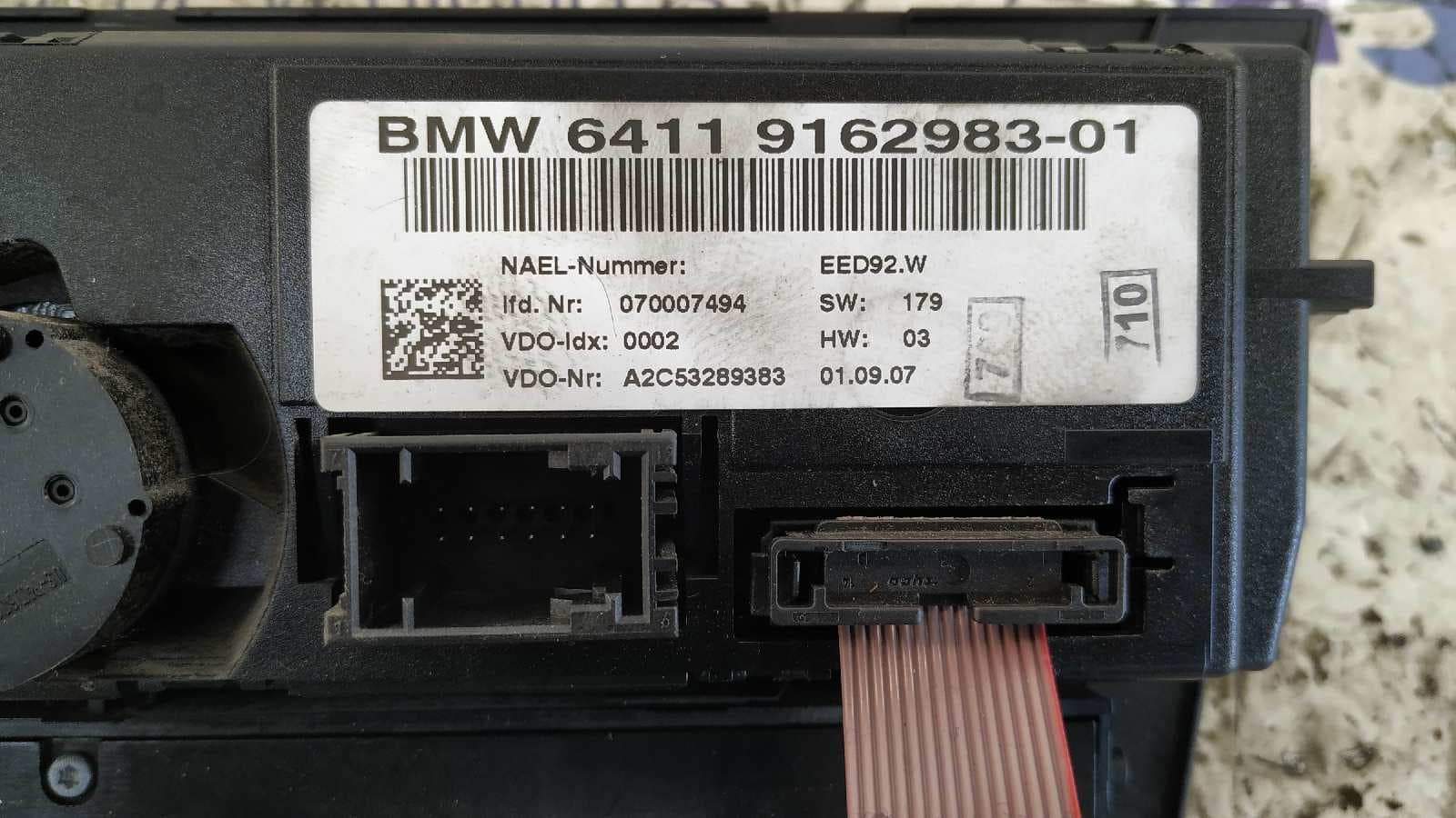 Recambio de MANDO CLIMATIZADOR para BMW SERIE 3 BERLINA (E90) 204D4 referencia OEM IAM 6411916298301   - NEGRO 3