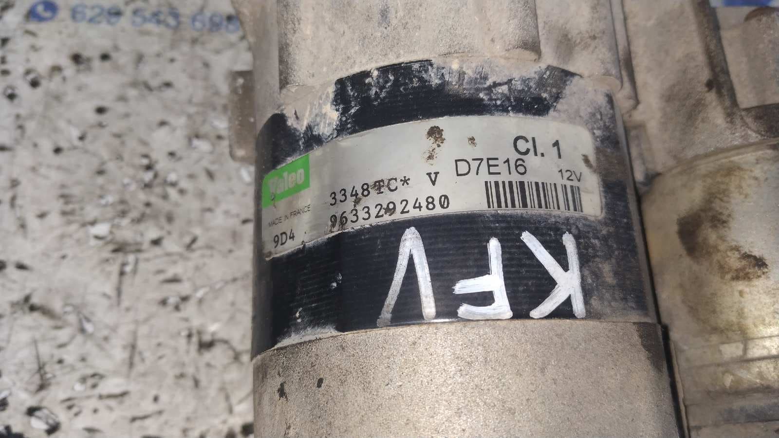 Recambio de MOTOR ARRANQUE para CITROEN C3 1.4 KFV referencia OEM IAM 9633292480 2