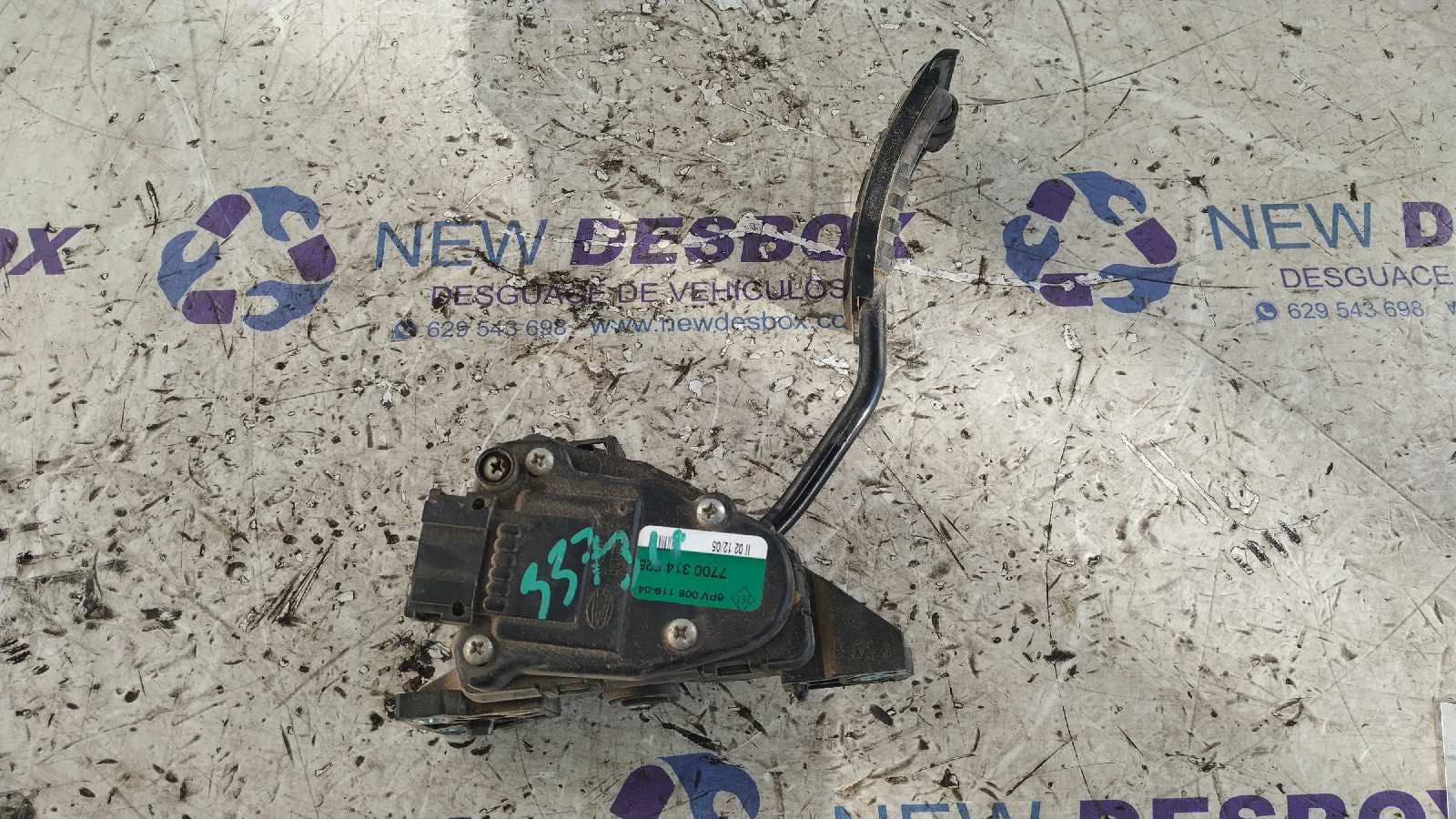 Recambio de POTENCIOMETRO PEDAL para RENAULT MASTER II PH. 2 DOKA/PR. FGST Chasis  Batalla 3578 mm G9U754 referencia OEM IAM 7700314525   - NEGRO