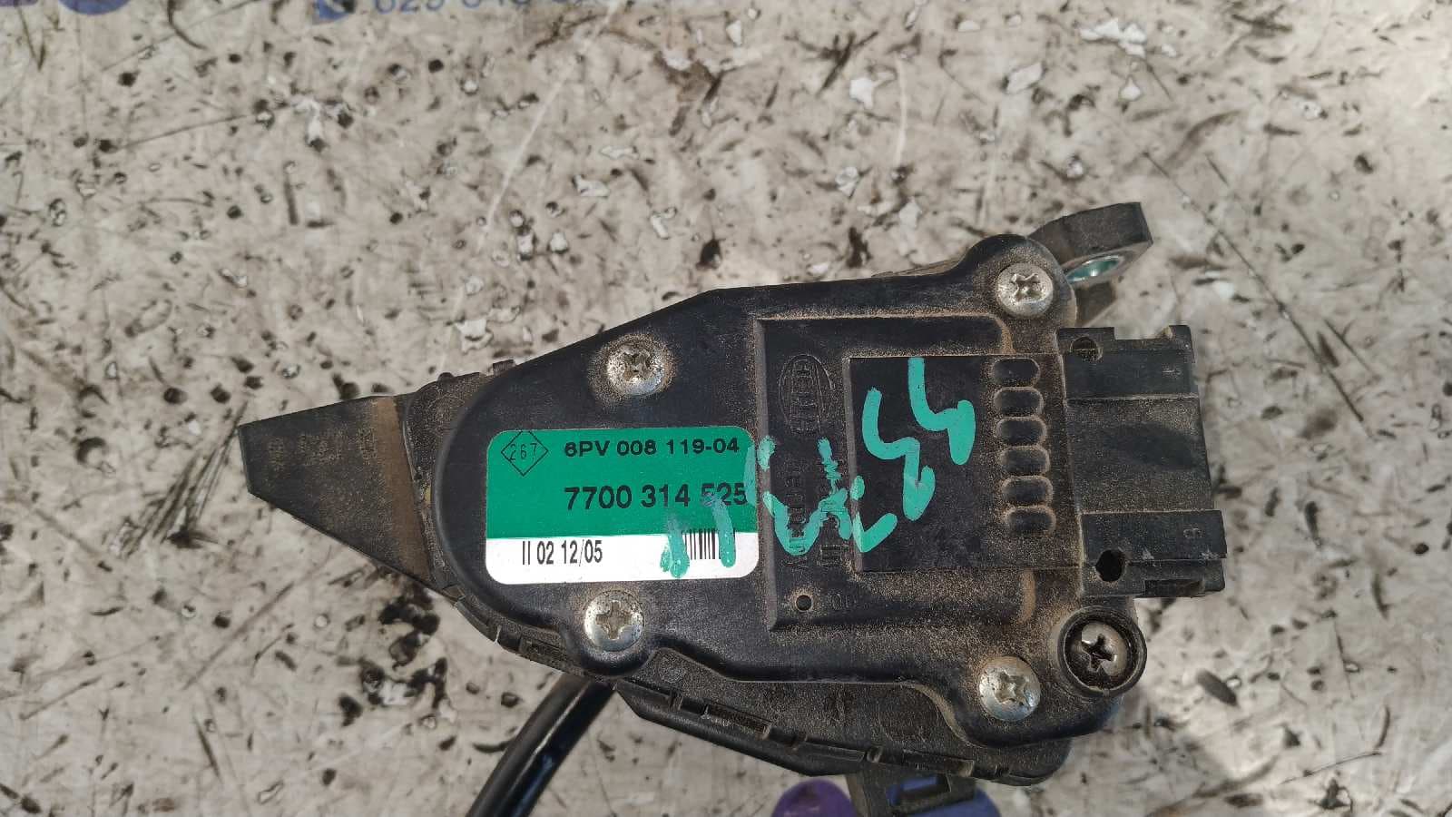 Recambio de POTENCIOMETRO PEDAL para RENAULT MASTER II PH. 2 DOKA/PR. FGST Chasis  Batalla 3578 mm G9U754 referencia OEM IAM 7700314525   - NEGRO 3