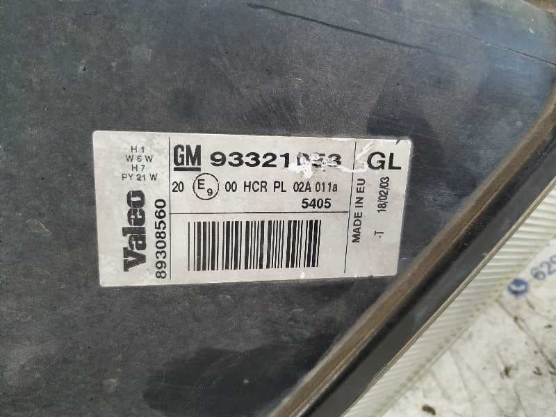 Recambio de FARO DERECHO para OPEL MERIVA Blue Line Z16XE referencia OEM IAM 93321053   - GRIS 4