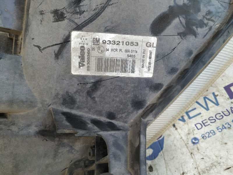 Recambio de FARO DERECHO para OPEL MERIVA Z17DTH referencia OEM IAM 93321053   - PLATA 3