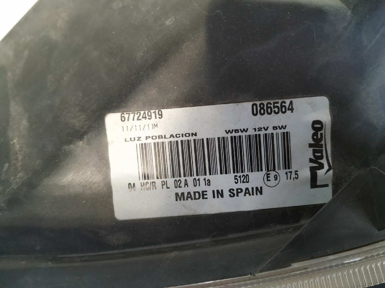 Recambio de FARO IZQUIERDO para FORD KA (CCQ) Básico J4K referencia OEM IAM 67724919   - VERDE 3