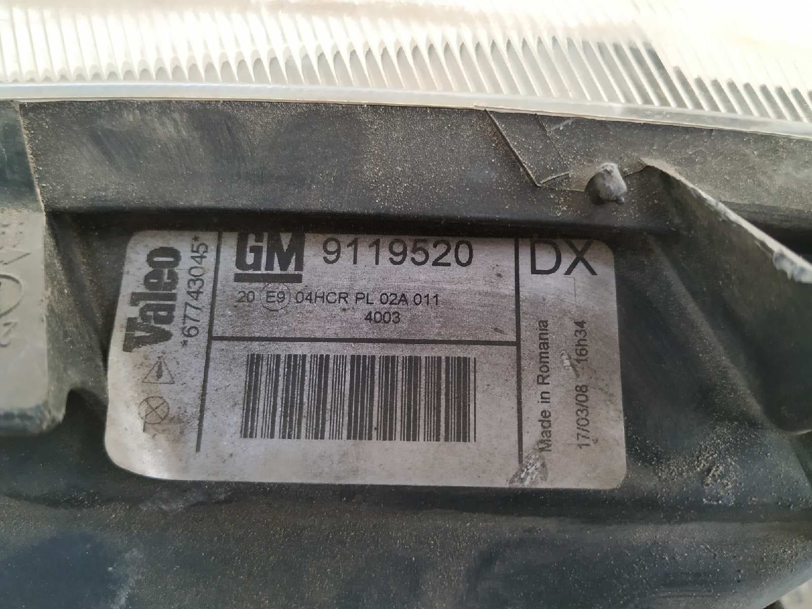 Recambio de FARO DERECHO para OPEL VECTRA B BERLINA Básico (1999->) X20DTH referencia OEM IAM 9119520   - AZUL 2