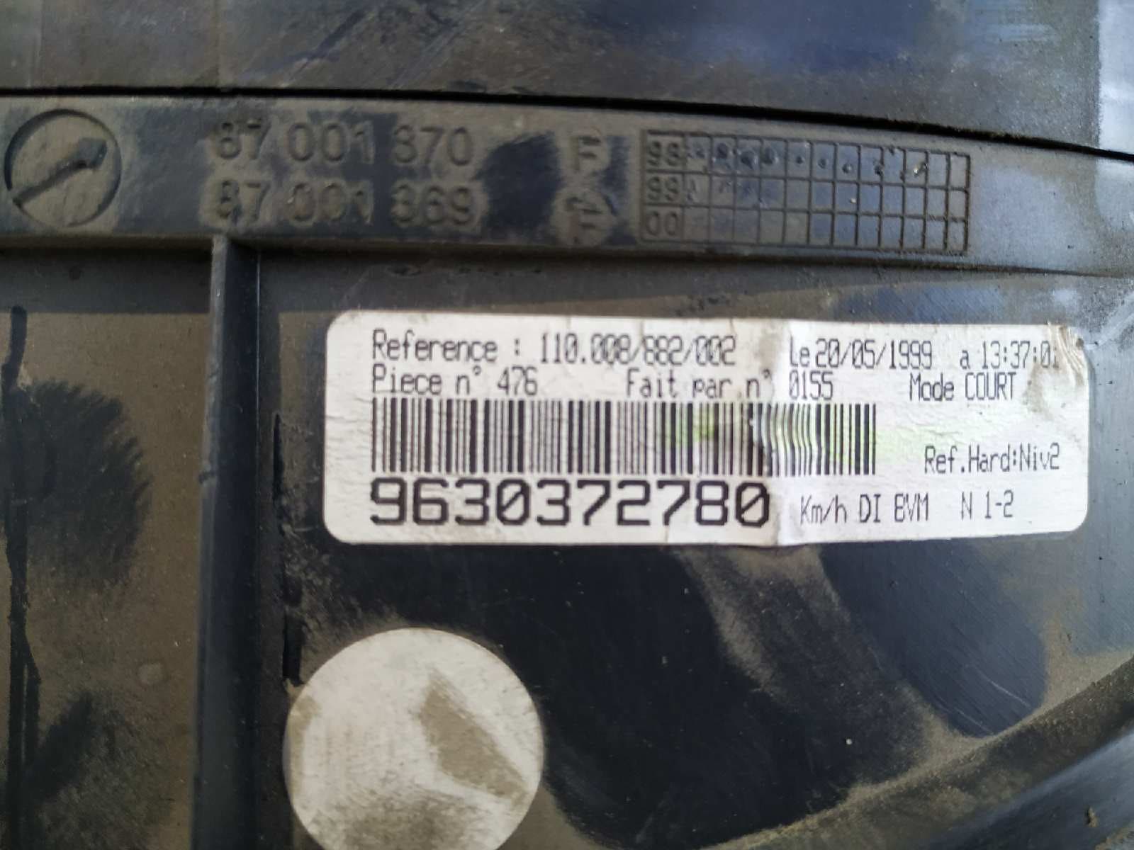 Recambio de CUADRO INSTRUMENTOS para PEUGEOT 406 BERLINA (S1/S2) RHZ        referencia OEM IAM 9630372780   - BLANOC 7