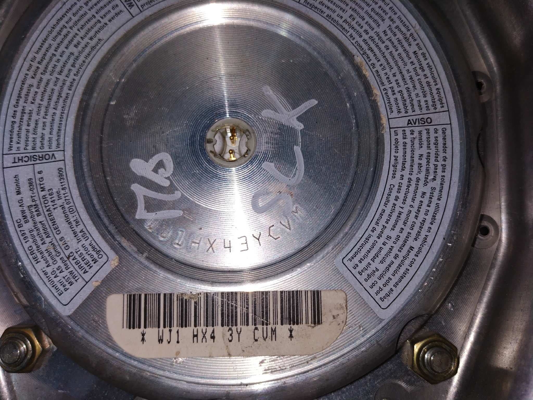 Recambio de AIRBAG DELANTERO IZQUIERDO para MERCEDES-BENZ CLASE SLK (W170) ROADSTER 2.3 Compresor CAT M111973 referencia OEM IAM WJ1HX43YCVM   - AZUL 3