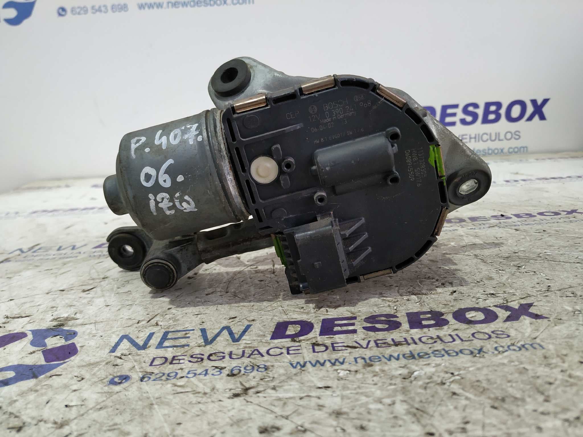 Recambio de MOTOR LIMPIA DELANTERO para PEUGEOT 407 2.0 referencia OEM IAM 0390241968