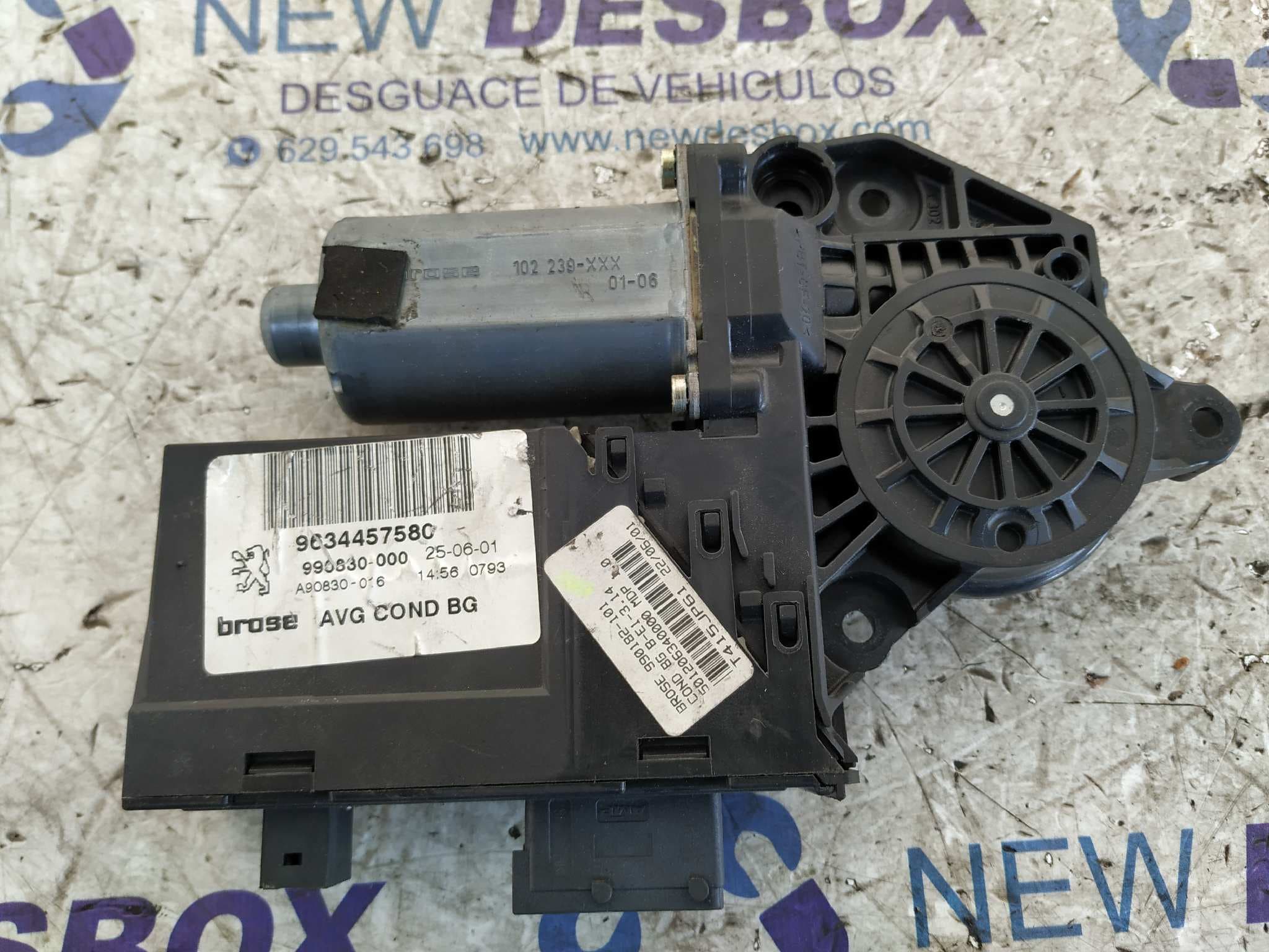 Recambio de MOTOR ELEVALUNAS DELANTERO IZQUIERDO para PEUGEOT 307 (S1) * RHY referencia OEM IAM 9634457580   - NARANJA 2