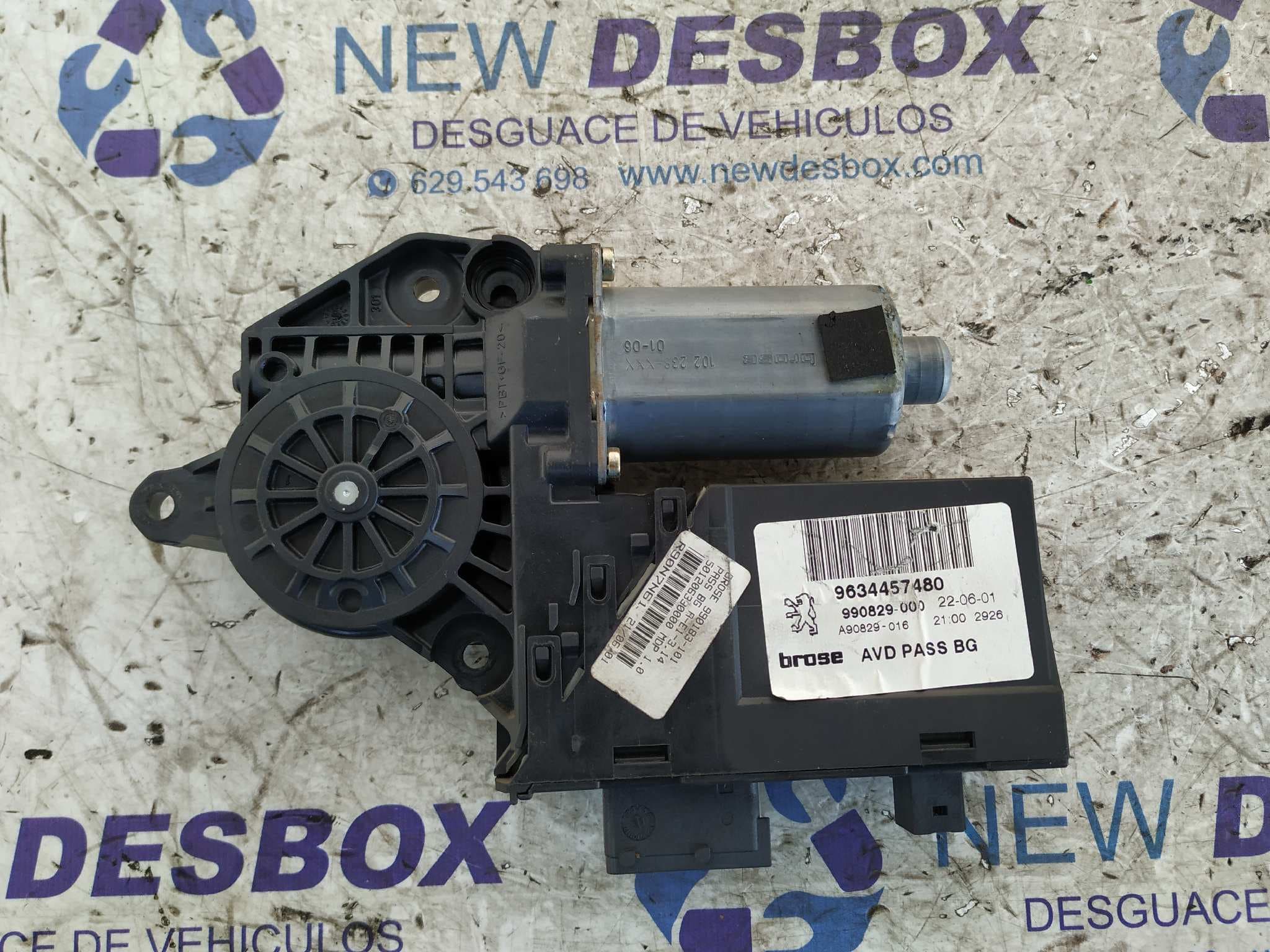 Recambio de MOTOR ELEVALUNAS DELANTERO DERECHO para PEUGEOT 307 (S1) * RHY referencia OEM IAM 9634457480   - NARANJA 3