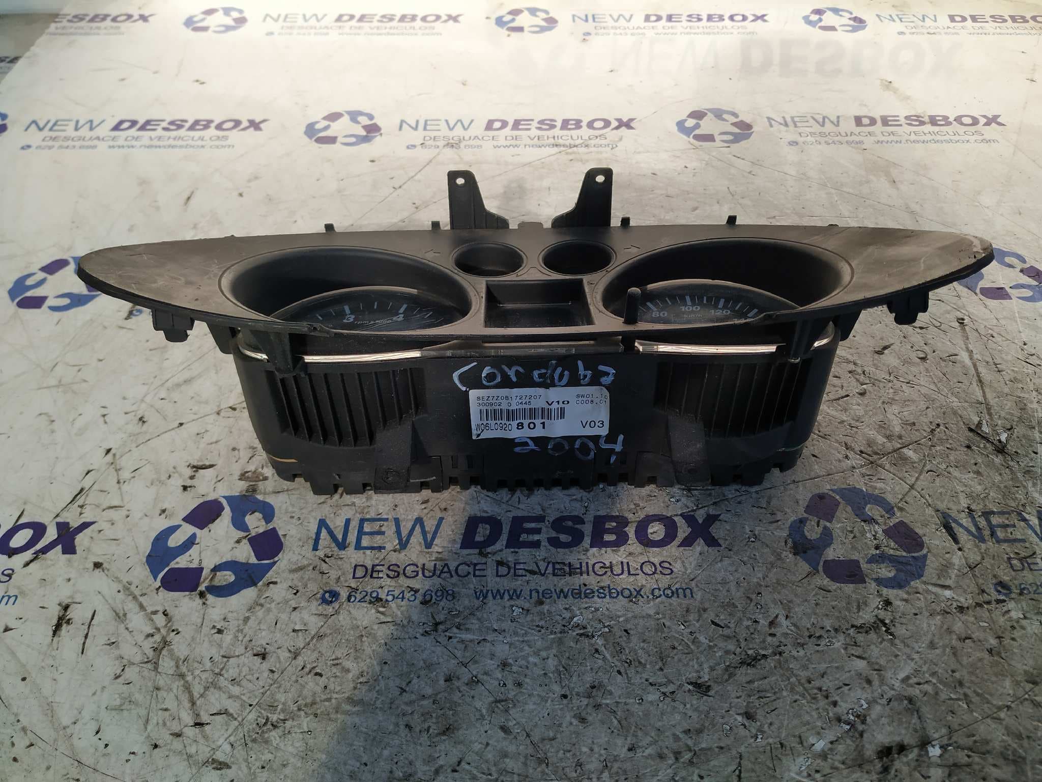 Recambio de CUADRO INSTRUMENTOS para SEAT CORDOBA BERLINA (6L2) BBY referencia OEM IAM W06L920801 5