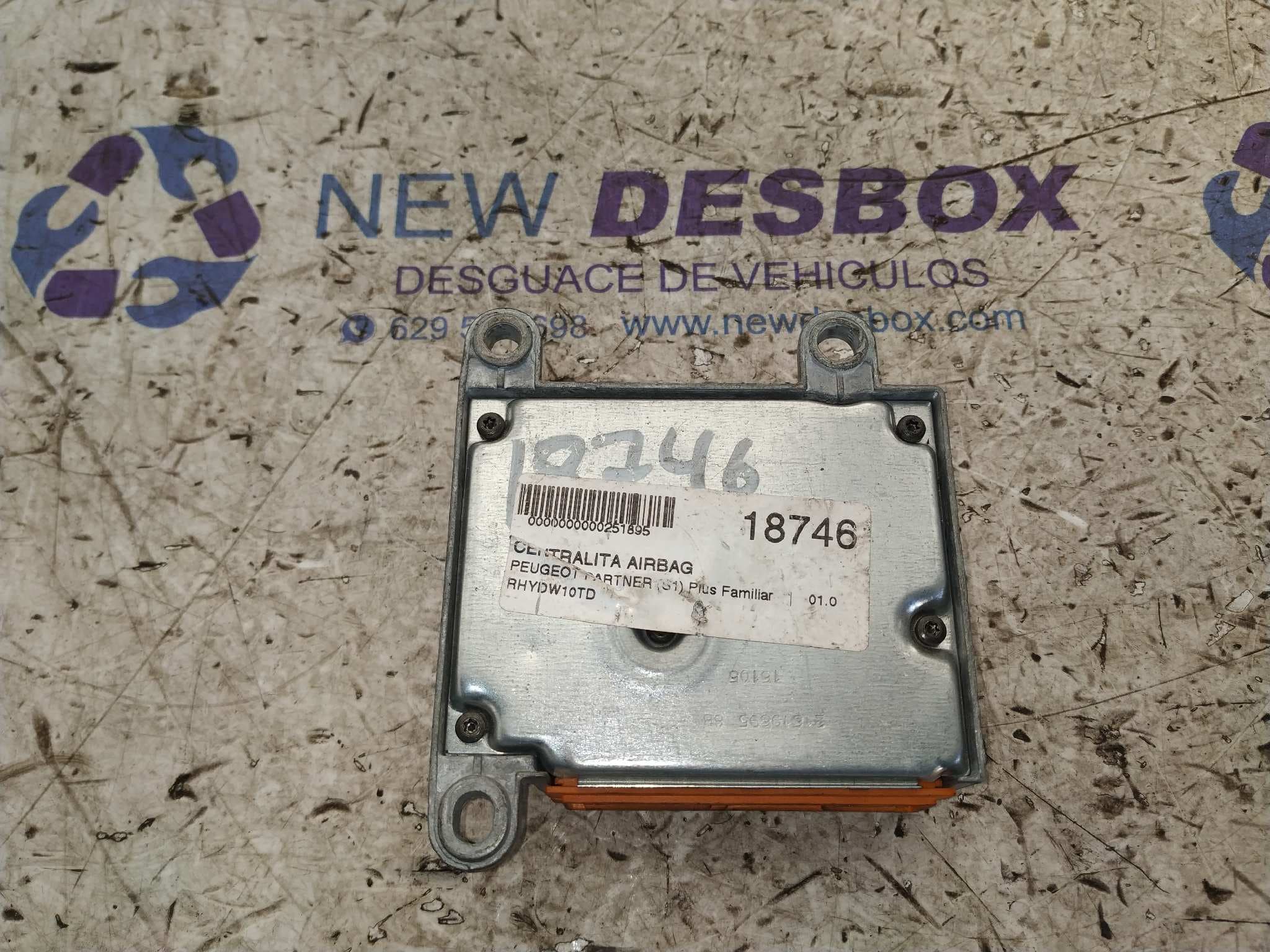 Recambio de CENTRALITA AIRBAG para PEUGEOT PARTNER (S1) Plus Familiar RHYDW10TD referencia OEM IAM 9653190880   - GRIS 3