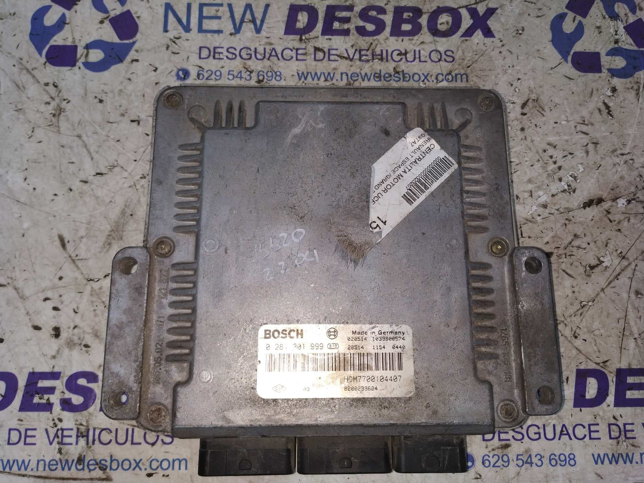 Recambio de CENTRALITA MOTOR UCE para RENAULT ESPACE /GRAND ESPACE (JE0) 2.2 Turbodiesel G9TA7 referencia OEM IAM 8200239684   - PLATA