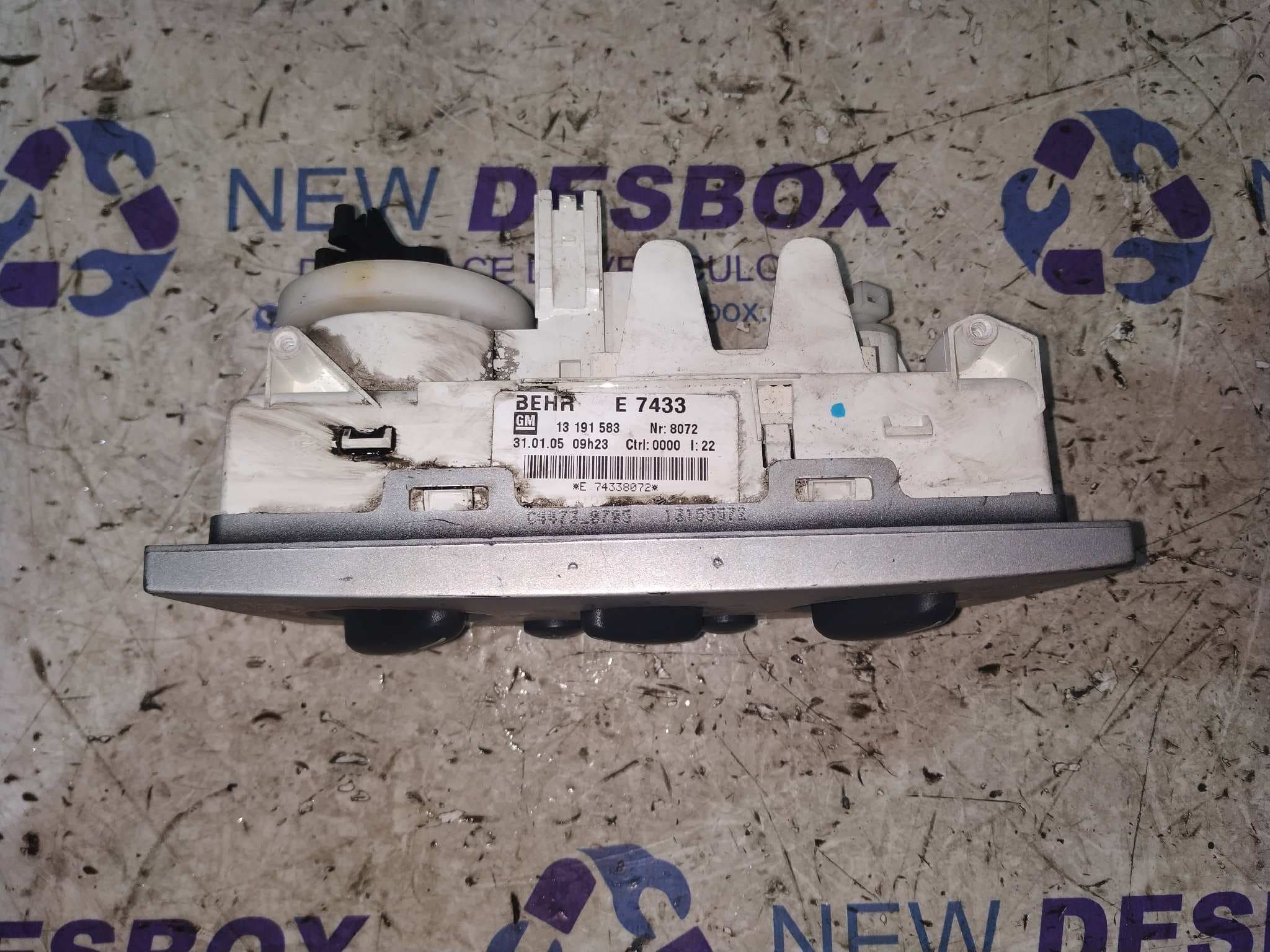 Recambio de MANDO CALEFACCION / AIRE ACONDICIONADO para OPEL MERIVA Z17DTH referencia OEM IAM 13191583   - PLATA 3