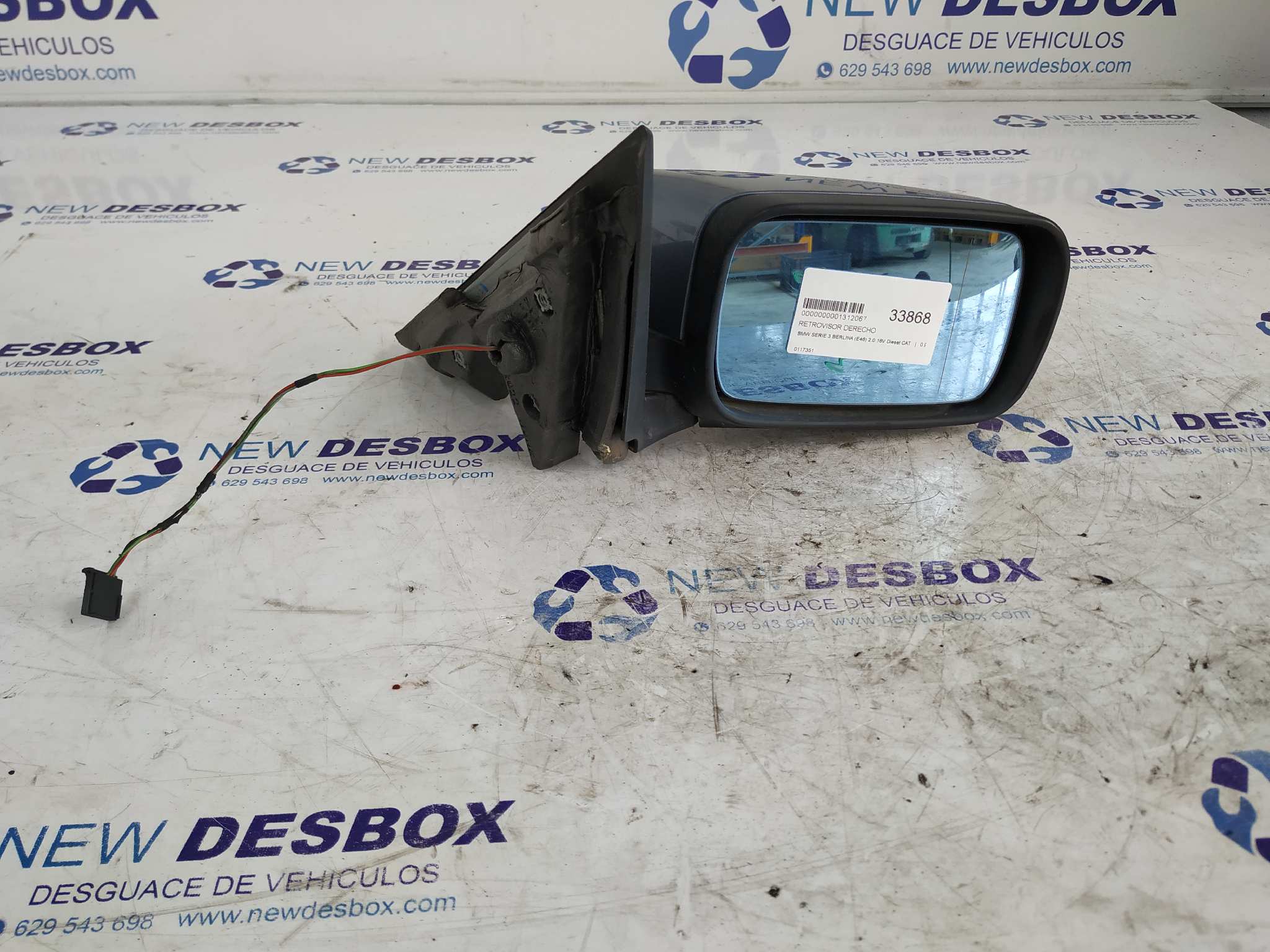 Recambio de RETROVISOR DERECHO para BMW SERIE 3 BERLINA (E46) M47D20 referencia OEM IAM 0117351   - GRIS