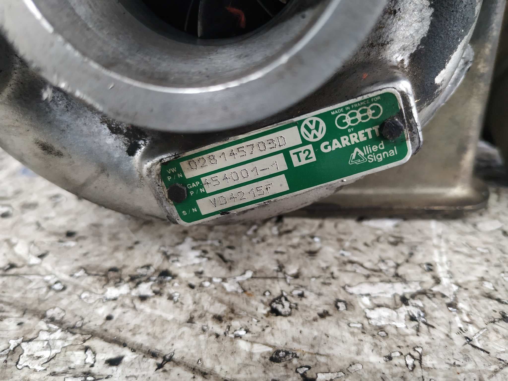 Recambio de TURBOCOMPRESOR para AUDI 80 AVANT 1Z referencia OEM IAM 028145703D 7