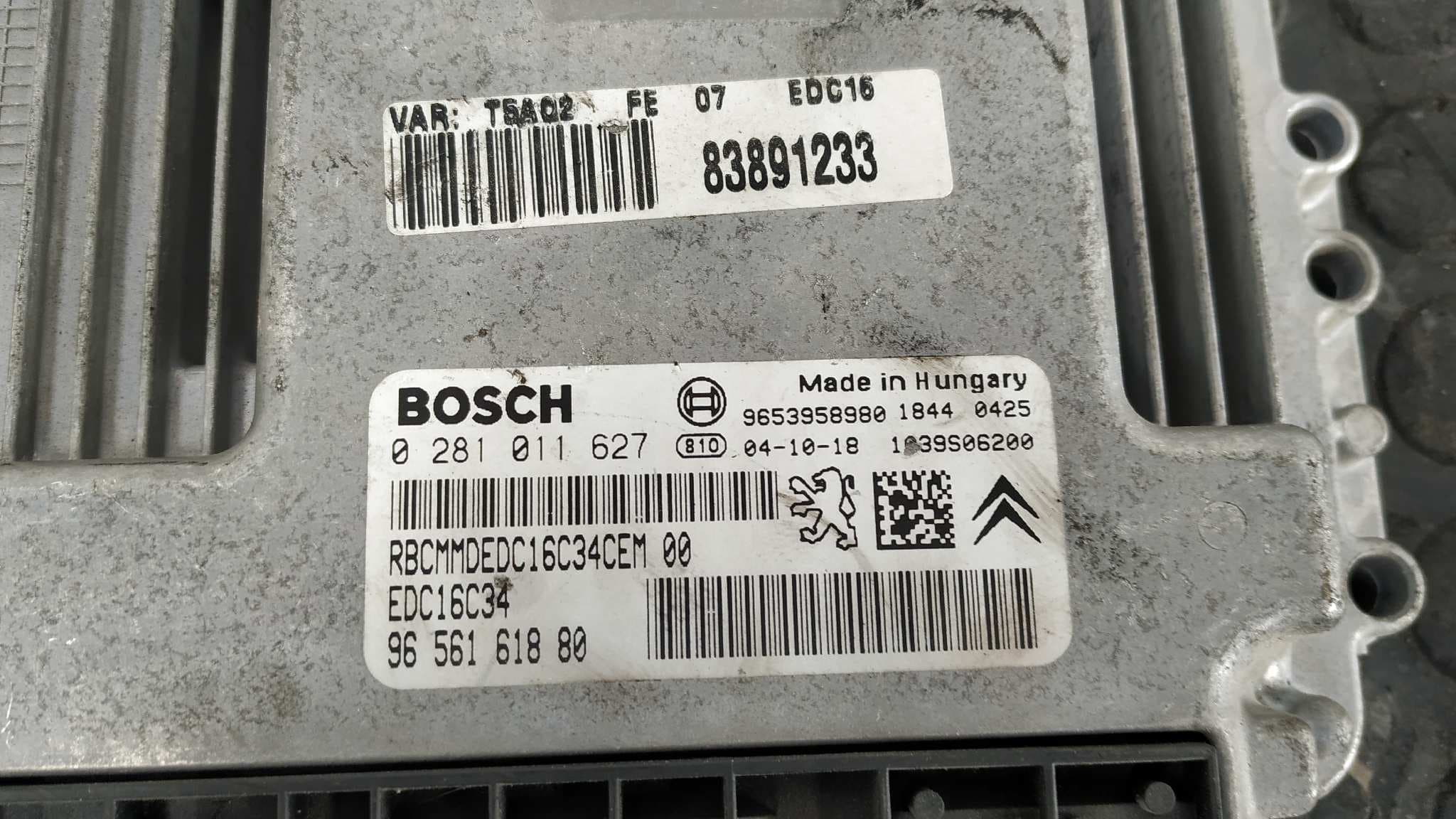 Recambio de CENTRALITA MOTOR UCE para PEUGEOT 307 (S1) 9HYDV6TED4 referencia OEM IAM 9656161880   - GRIS 2