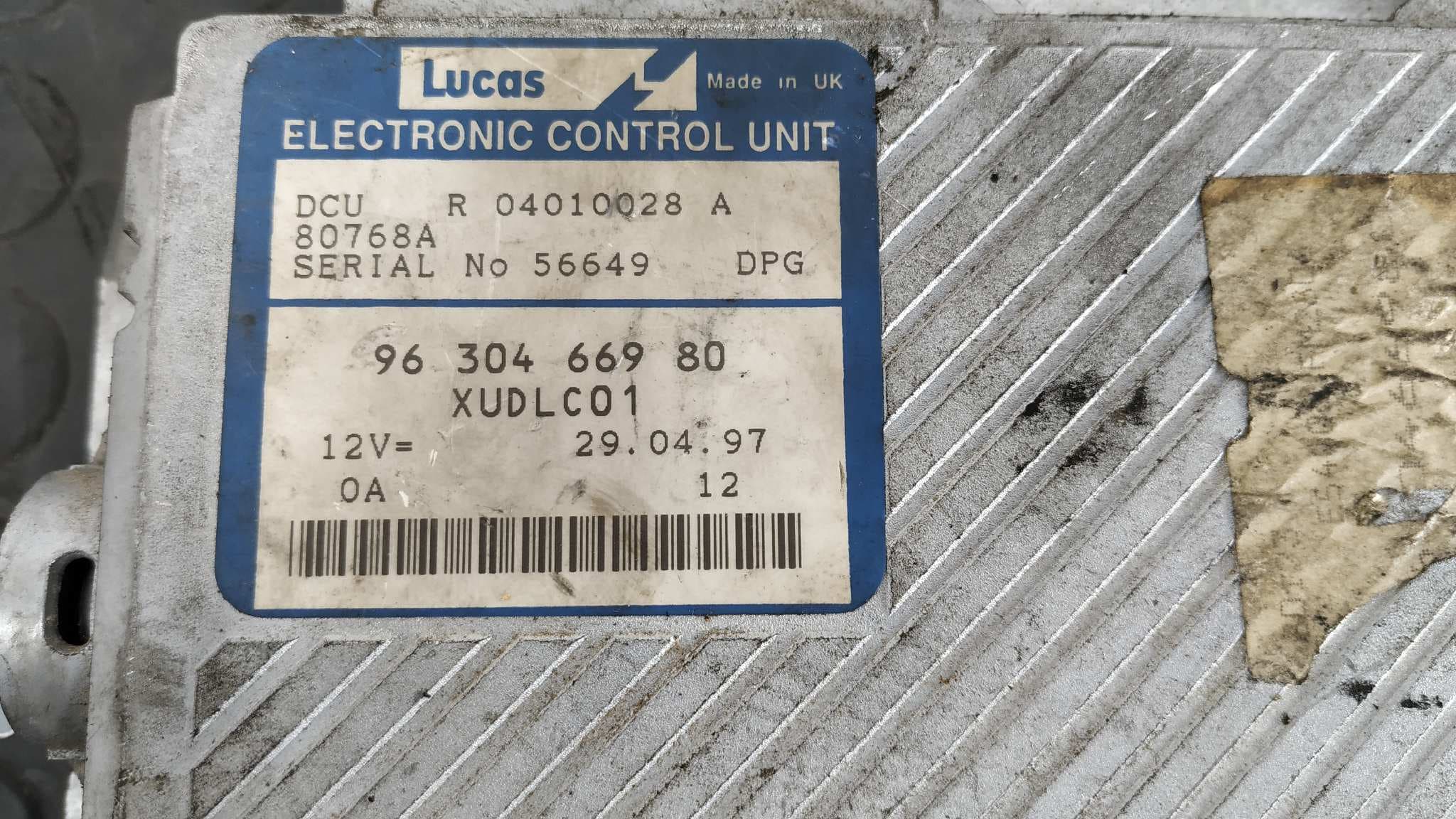 Recambio de CENTRALITA MOTOR UCE para PEUGEOT 406 BERLINA (S1/S2) P8C referencia OEM IAM 9630466980 4