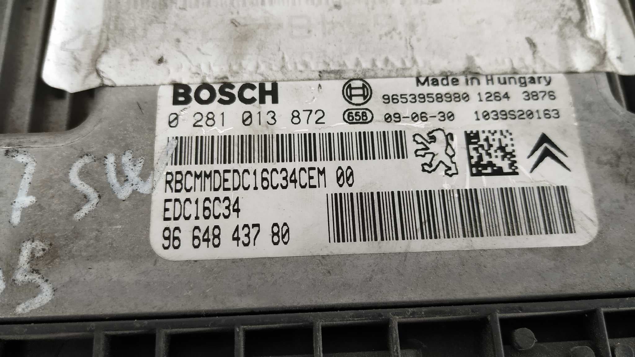 Recambio de CENTRALITA MOTOR UCE para PEUGEOT 207 SW 9HX referencia OEM IAM 9664843780 2