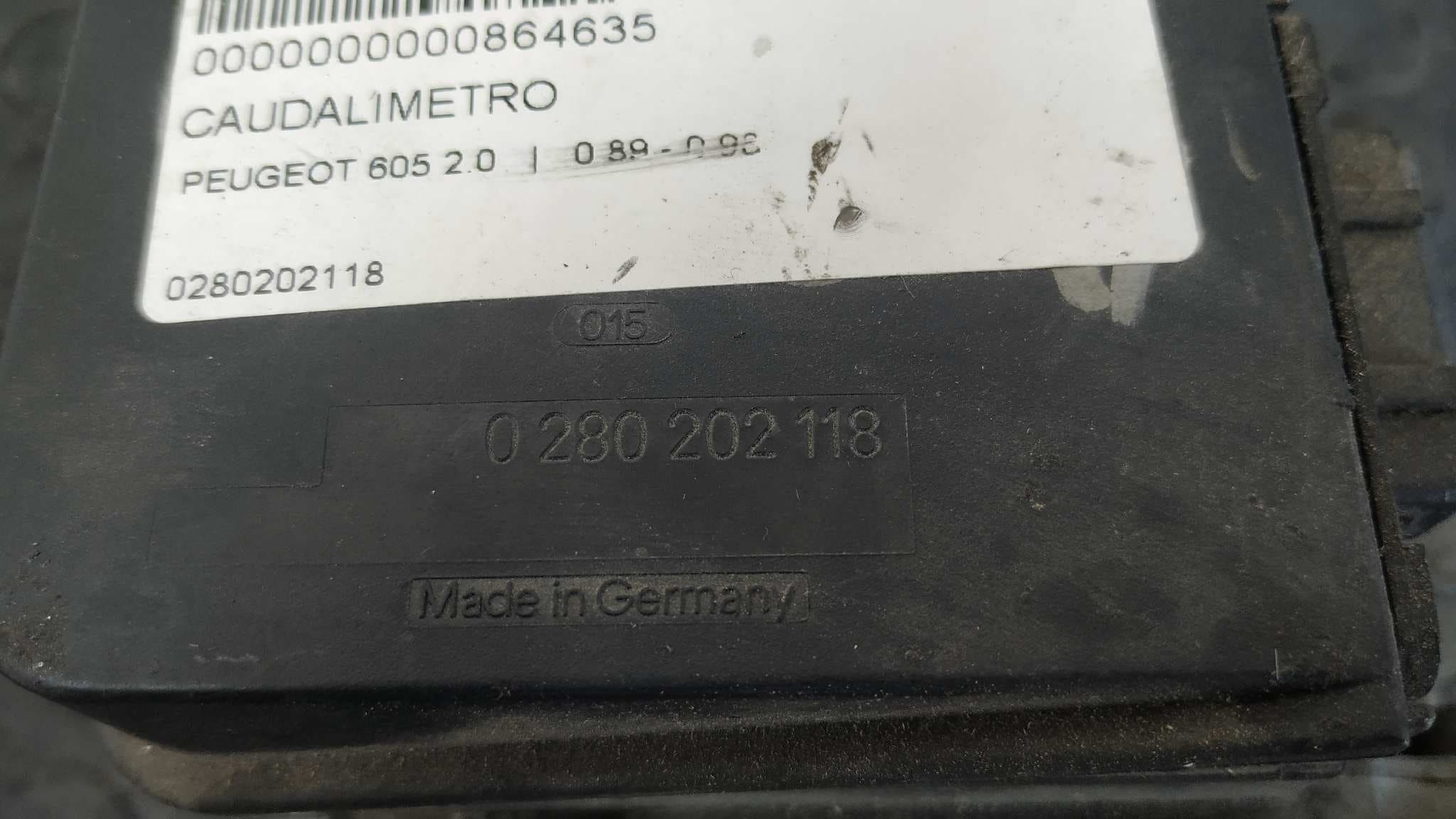 Recambio de CAUDALIMETRO para PEUGEOT 605 2.0 RFV referencia OEM IAM 0280202118 6