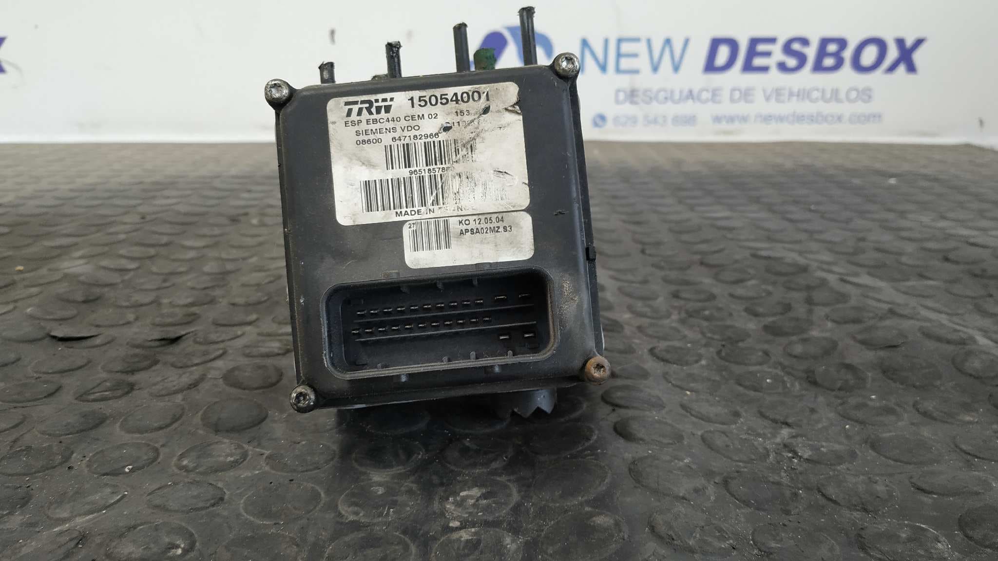 Recambio de ABS para PEUGEOT 407 Sport RHRDW10BTED4 referencia OEM IAM 965187880   - GRIS