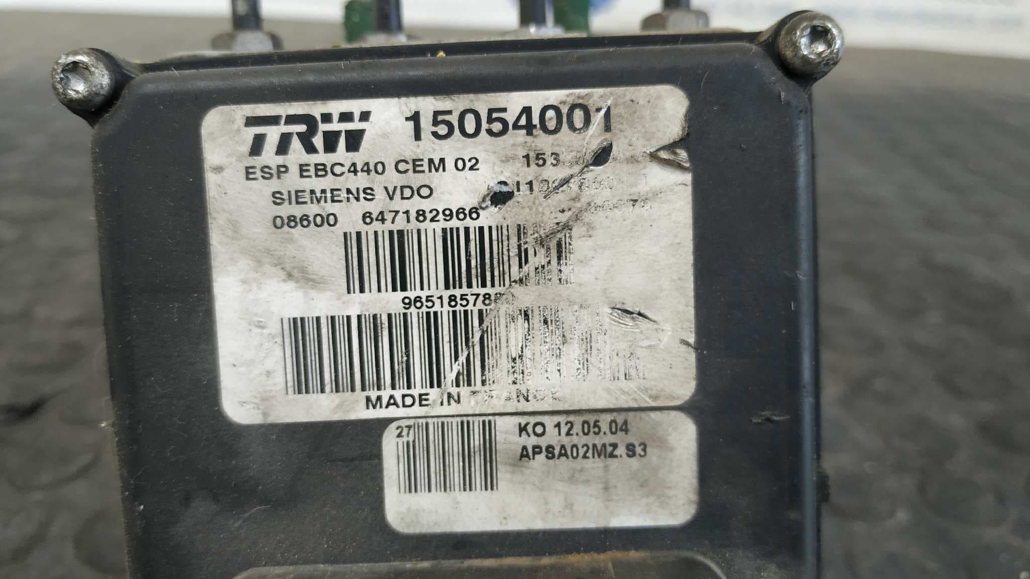Recambio de ABS para PEUGEOT 407 Sport RHRDW10BTED4 referencia OEM IAM 965187880   - GRIS 5