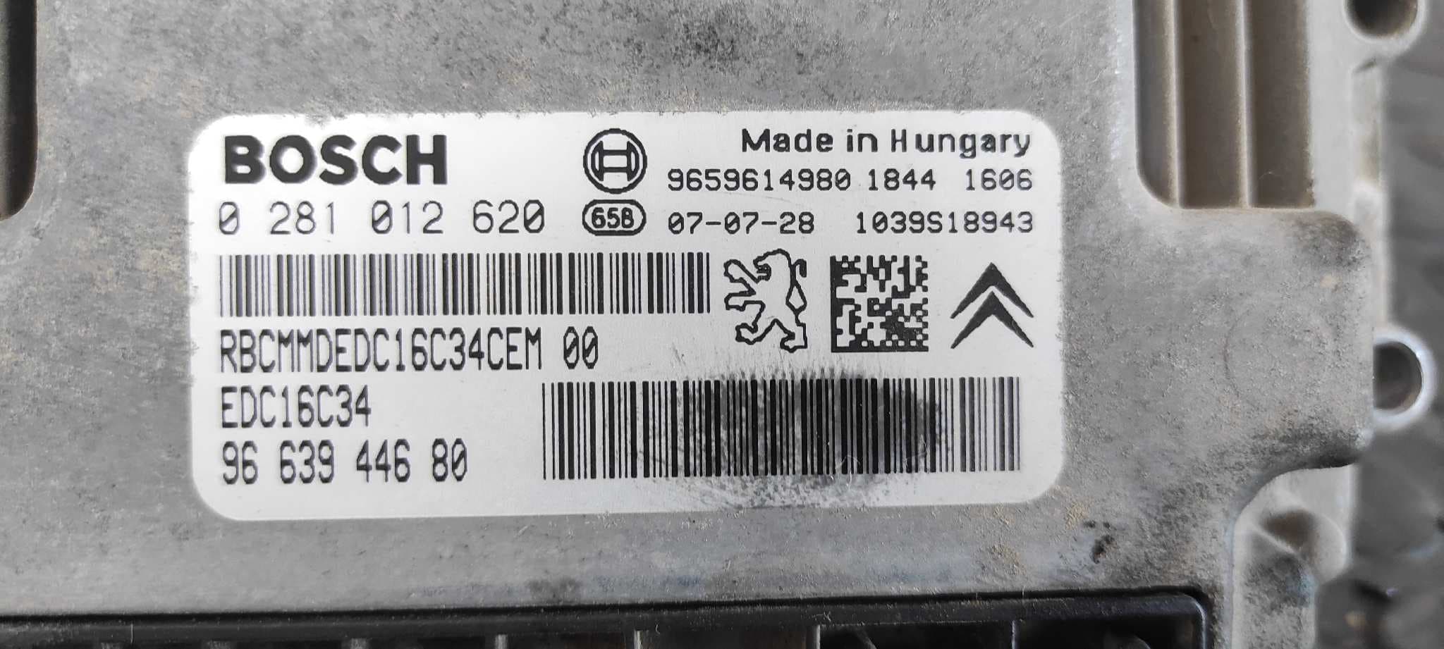 Recambio de CENTRALITA MOTOR UCE para CITROEN BERLINGO CUADRO L1 9HW referencia OEM IAM 9663944680   - BLANCO 6