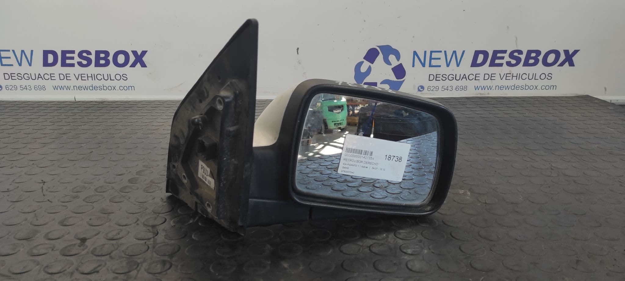 Recambio de RETROVISOR DERECHO para KIA PICANTO 1.1 Active G4HG referencia OEM IAM 8762007040   - BLANCO