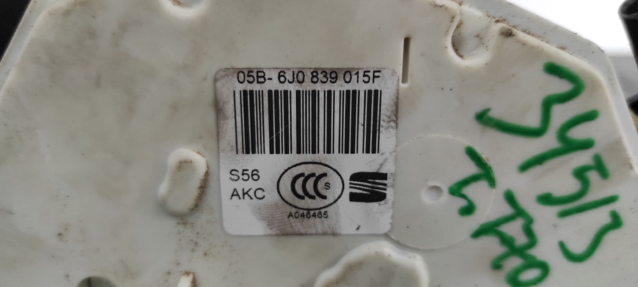Recambio de CERRADURA PUERTA TRASERA IZQUIERDA para SEAT IBIZA SC (6P5) FR Crono CUT referencia OEM IAM 6J0839015F   - BLANCO 5