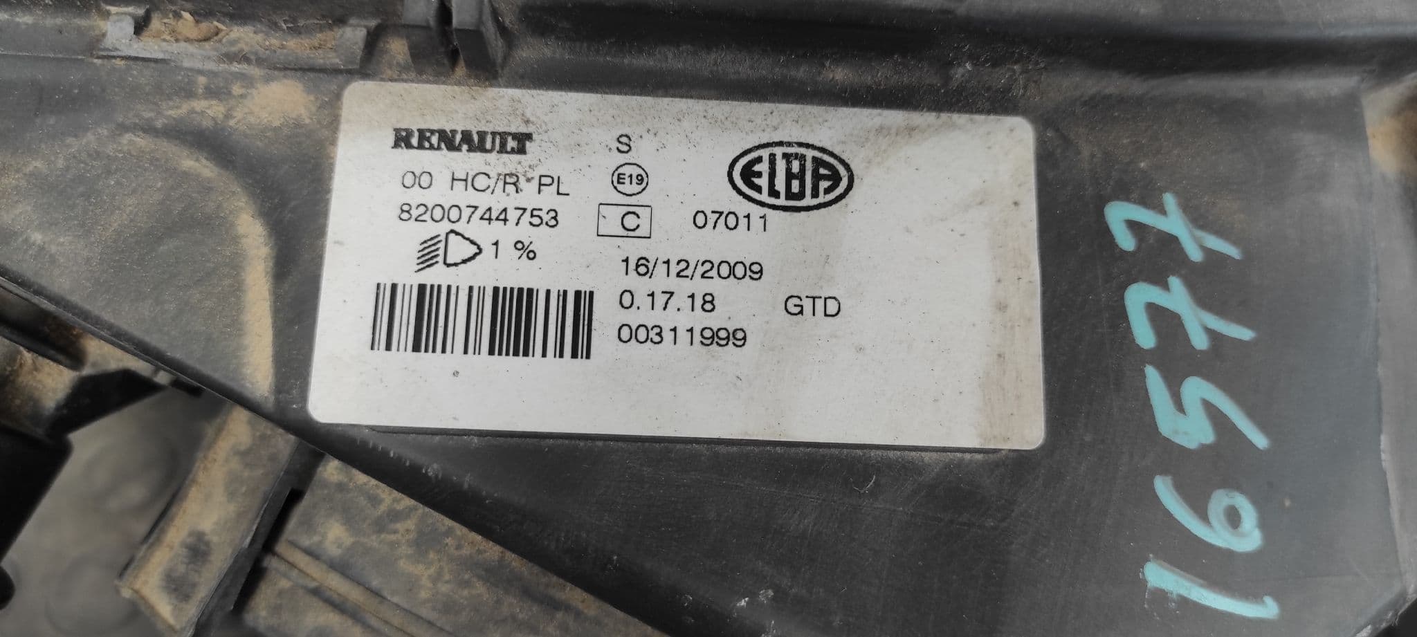 Recambio de FARO IZQUIERDO para DACIA LOGAN Ambiance Music D4F732 referencia OEM IAM 8200744753   - 8