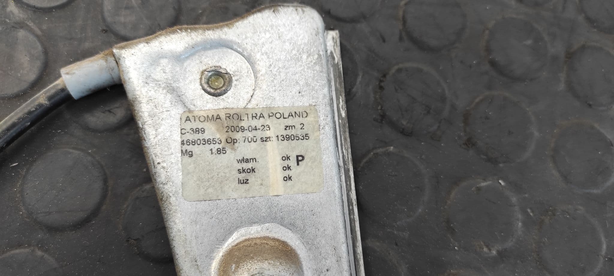 Recambio de ELEVALUNAS TRASERO DERECHO para FIAT PANDA (169) 1.3 16V JTD Dynamic 188A8000 referencia OEM IAM 46803653   - BLANCO 2