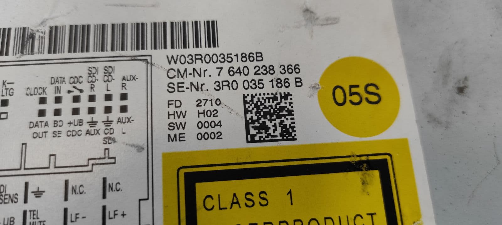 Recambio de SISTEMA AUDIO / RADIO CD para SEAT EXEO ST (3R5)(2009>) CAGA referencia OEM IAM 3R0035186B   - NEGRO 8