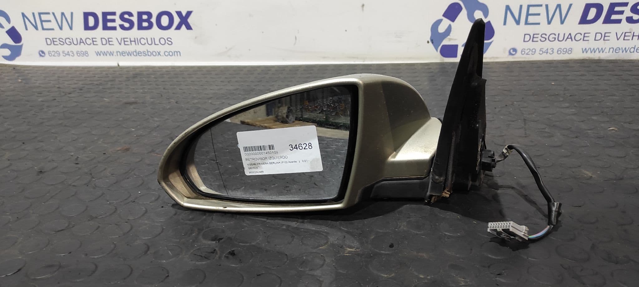Recambio de RETROVISOR IZQUIERDO para NISSAN PRIMERA BERLINA (P12) Acenta GA16DE referencia OEM IAM 96302AU466   - DORADO