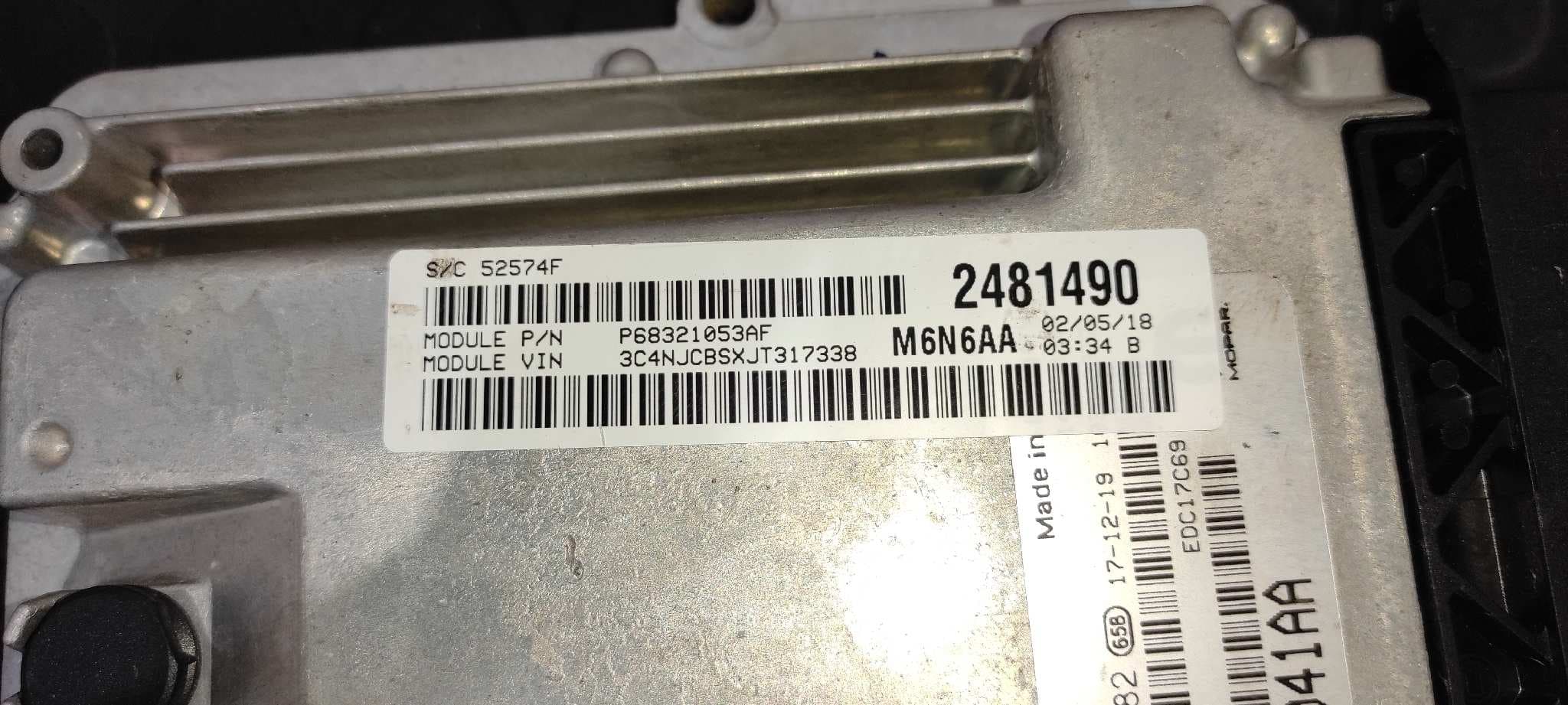 Recambio de CENTRALITA MOTOR UCE para JEEP COMPASS II 55260384 referencia OEM IAM P68328041AA   - GRANATE 6