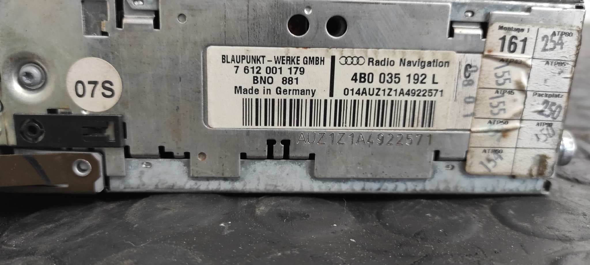 Recambio de SISTEMA NAVEGACION GPS para AUDI A6 BERLINA (4B2) AKN referencia OEM IAM 4B0035192L   - BLANCO 8