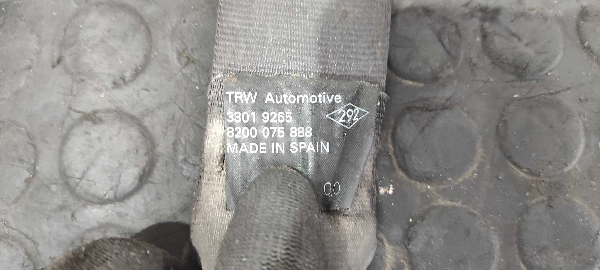 Recambio de CINTURON DELANTERO DERECHO para RENAULT MASTER DOBLE CABINE, CAJA ABIERTA/CHASIS Chasis Batalla 3578 mm G9T C7 referencia OEM IAM 8200075888   - BLANCO 6
