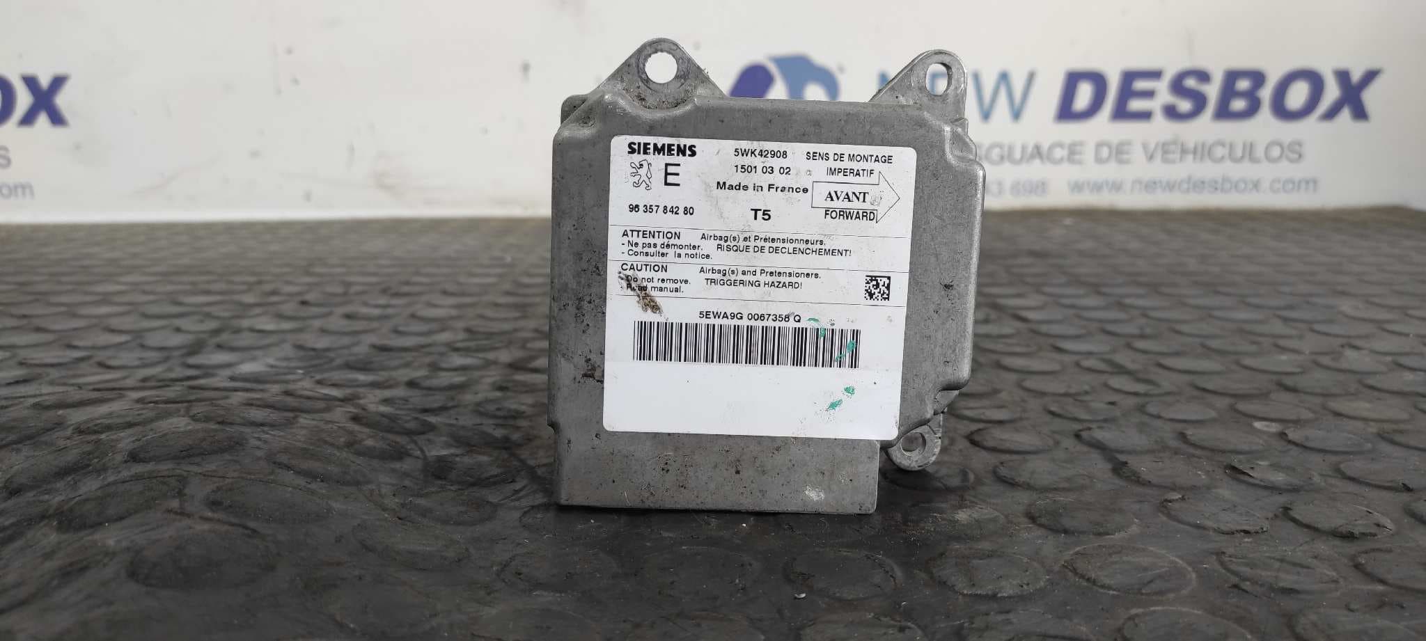 Recambio de CENTRALITA AIRBAG para PEUGEOT 307 (S1) RHYDW10TD referencia OEM IAM 9635784280   - BLANCO