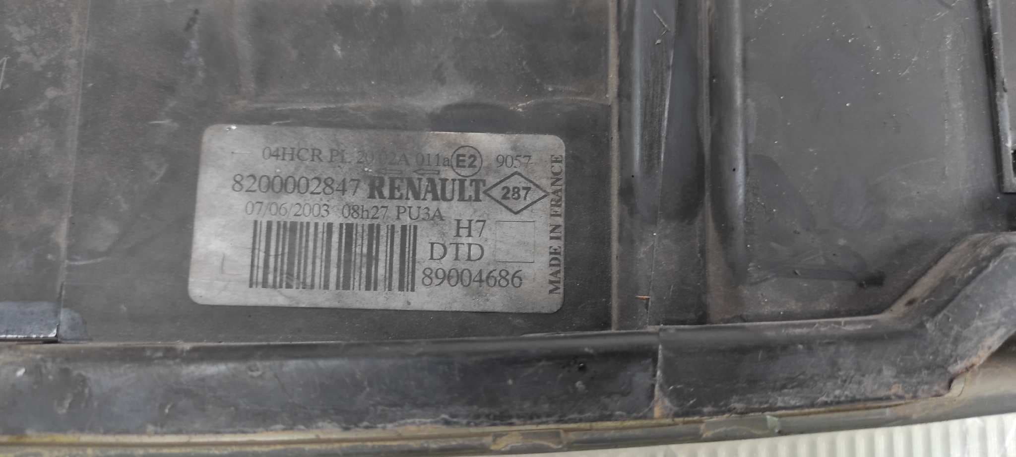 Recambio de FARO DERECHO para RENAULT LAGUNA II (BG0) 1.9 dCi Diesel CAT F9QT7 referencia OEM IAM 8200002847   - AZUL 5